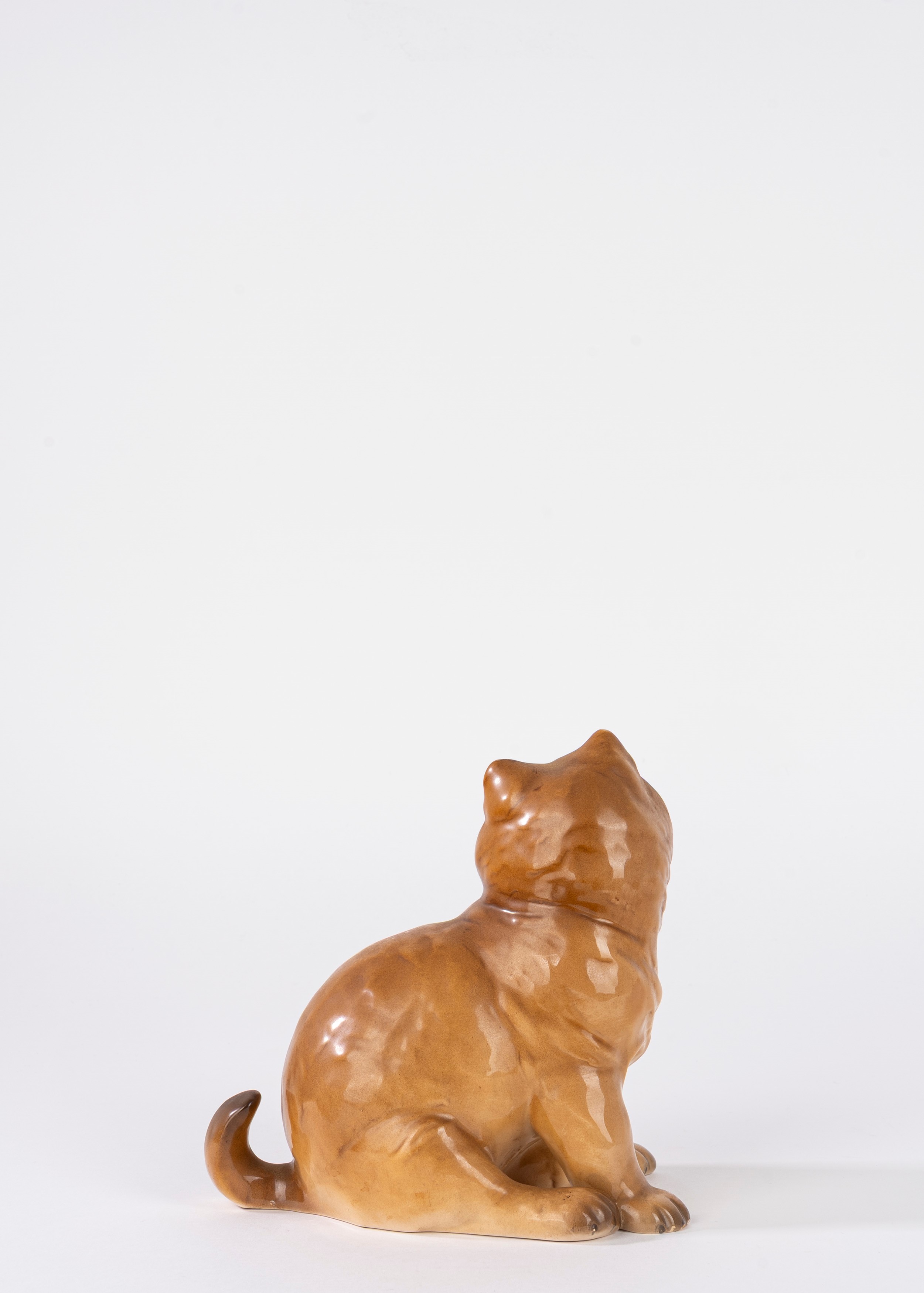 Cane Chow Chow, scultura in ceramica policroma