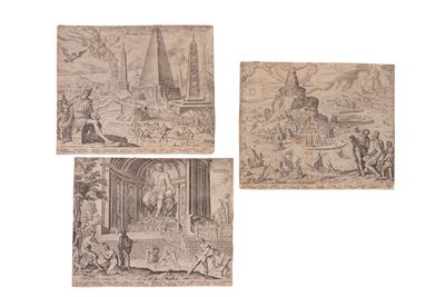 Le otto meraviglie del mondo, incisione in rame, 1572