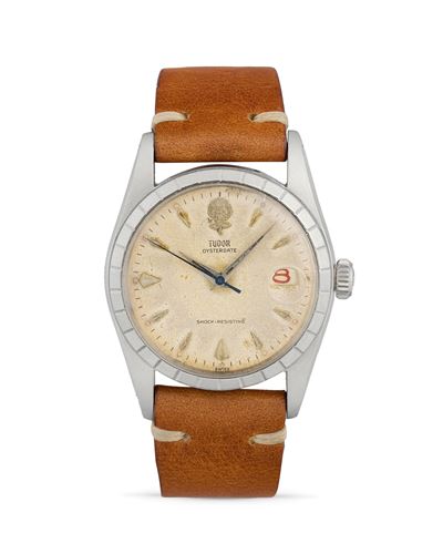 Big Rose 7929, cassa in acciaio con quadrante crema, anni '50