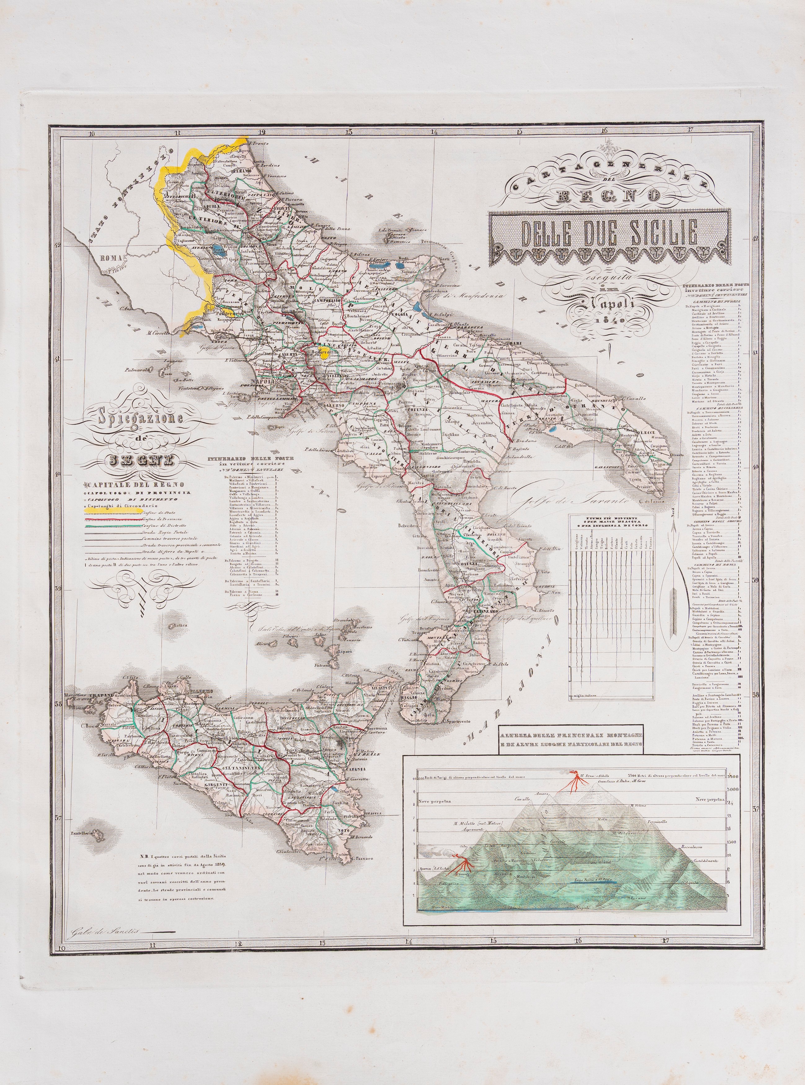 Gabriello De Sanctis - Atlante corografico del Regno delle Due Sicilie, 1843