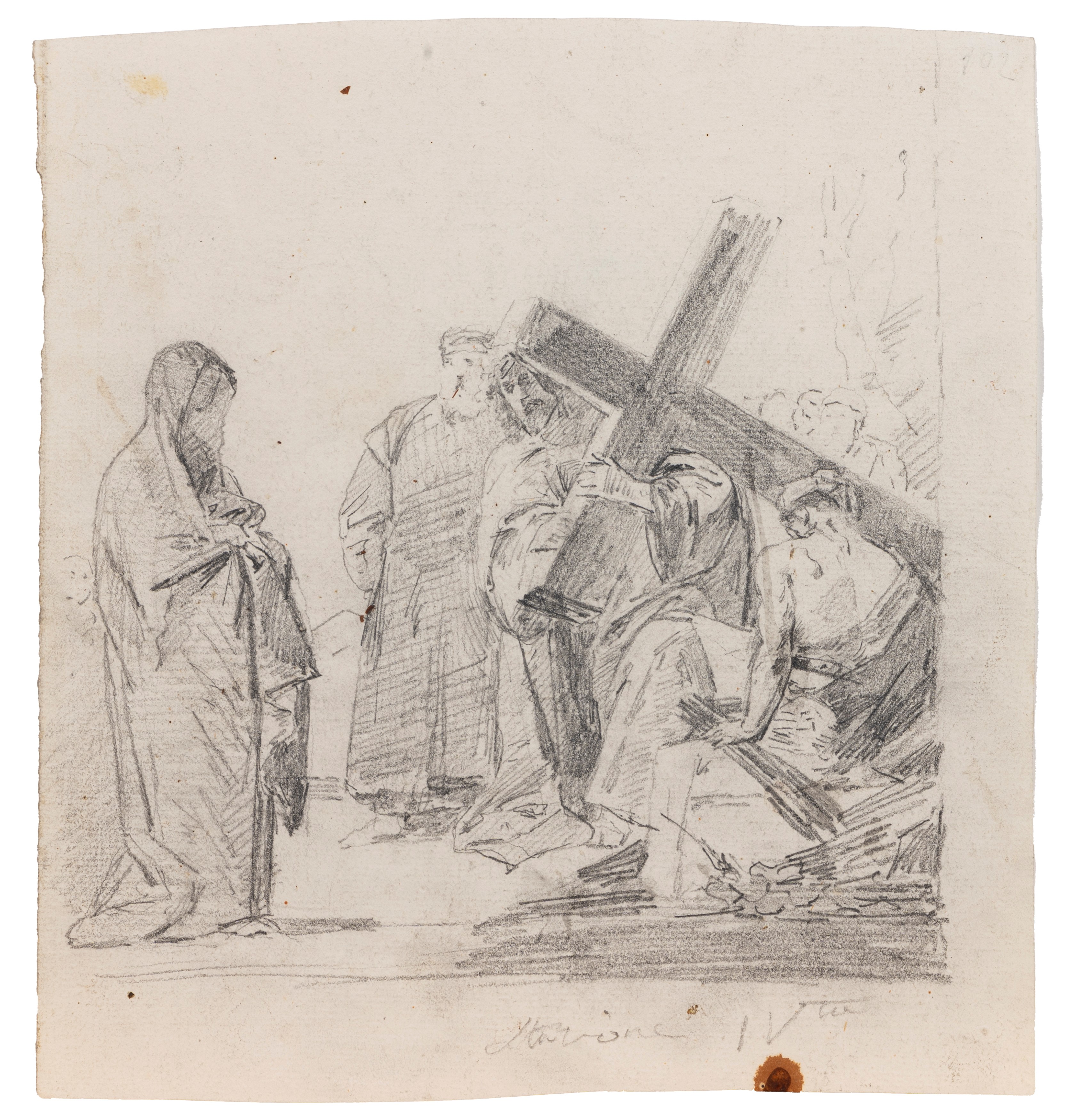 Da Giandomenico Tiepolo - Stazioni della Via Crucis, sei disegni a matita su carta