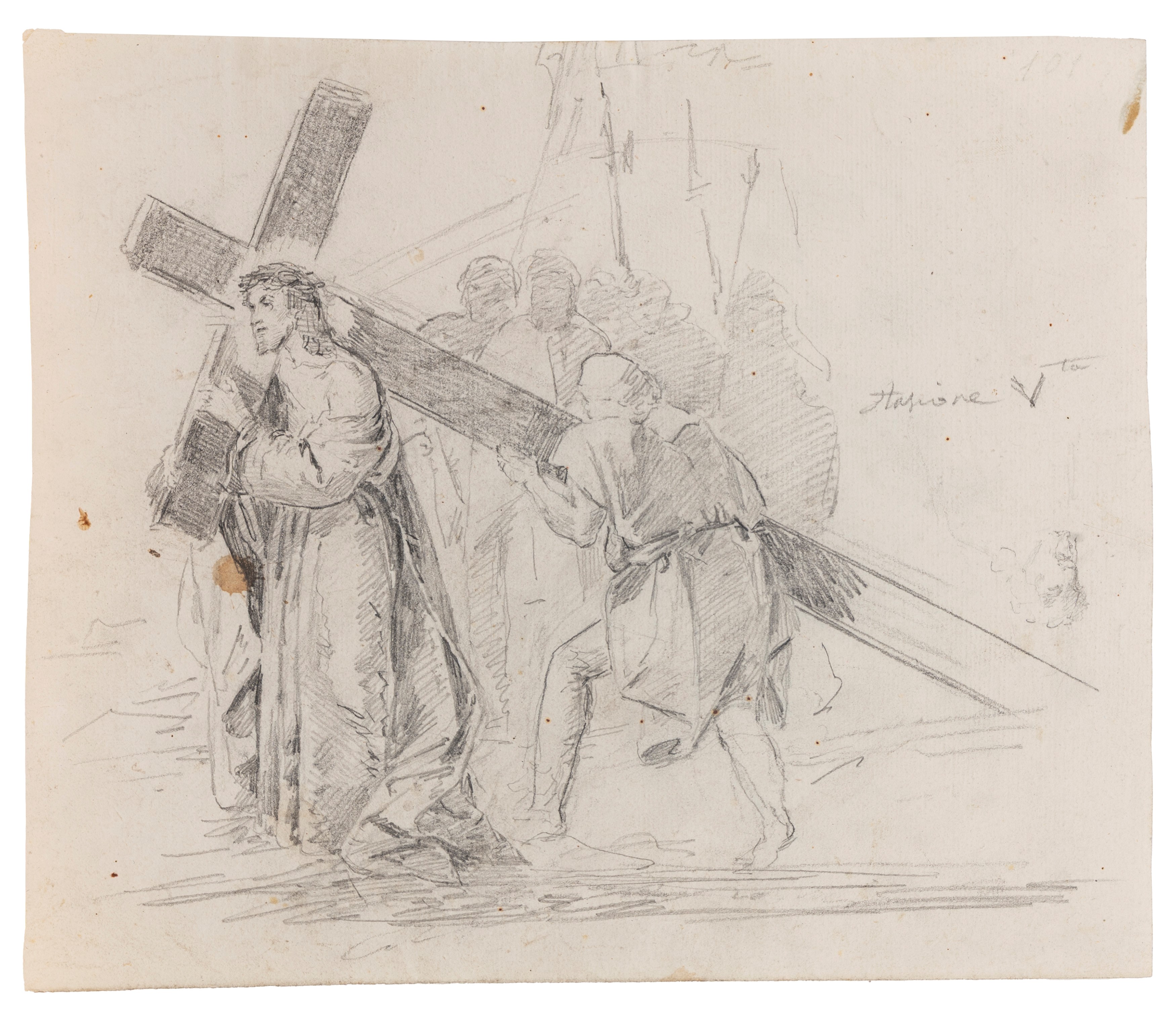 Da Giandomenico Tiepolo - Stazioni della Via Crucis, sei disegni a matita su carta