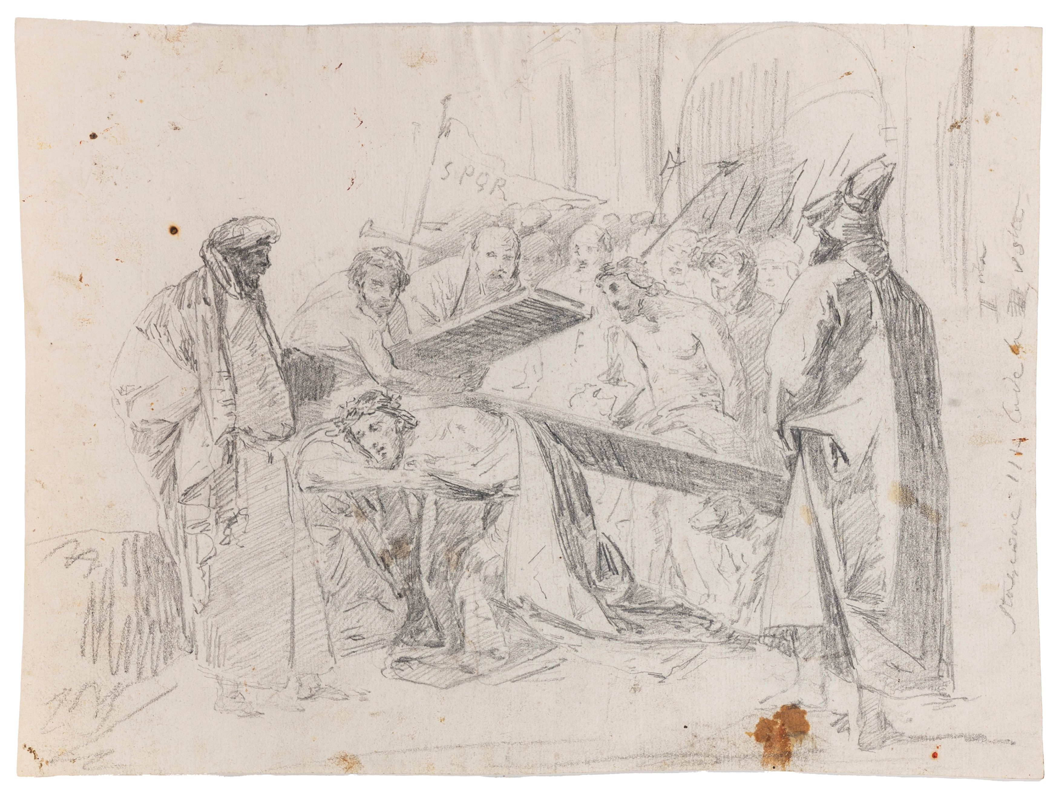 Da Giandomenico Tiepolo - Stazioni della Via Crucis, sei disegni a matita su carta