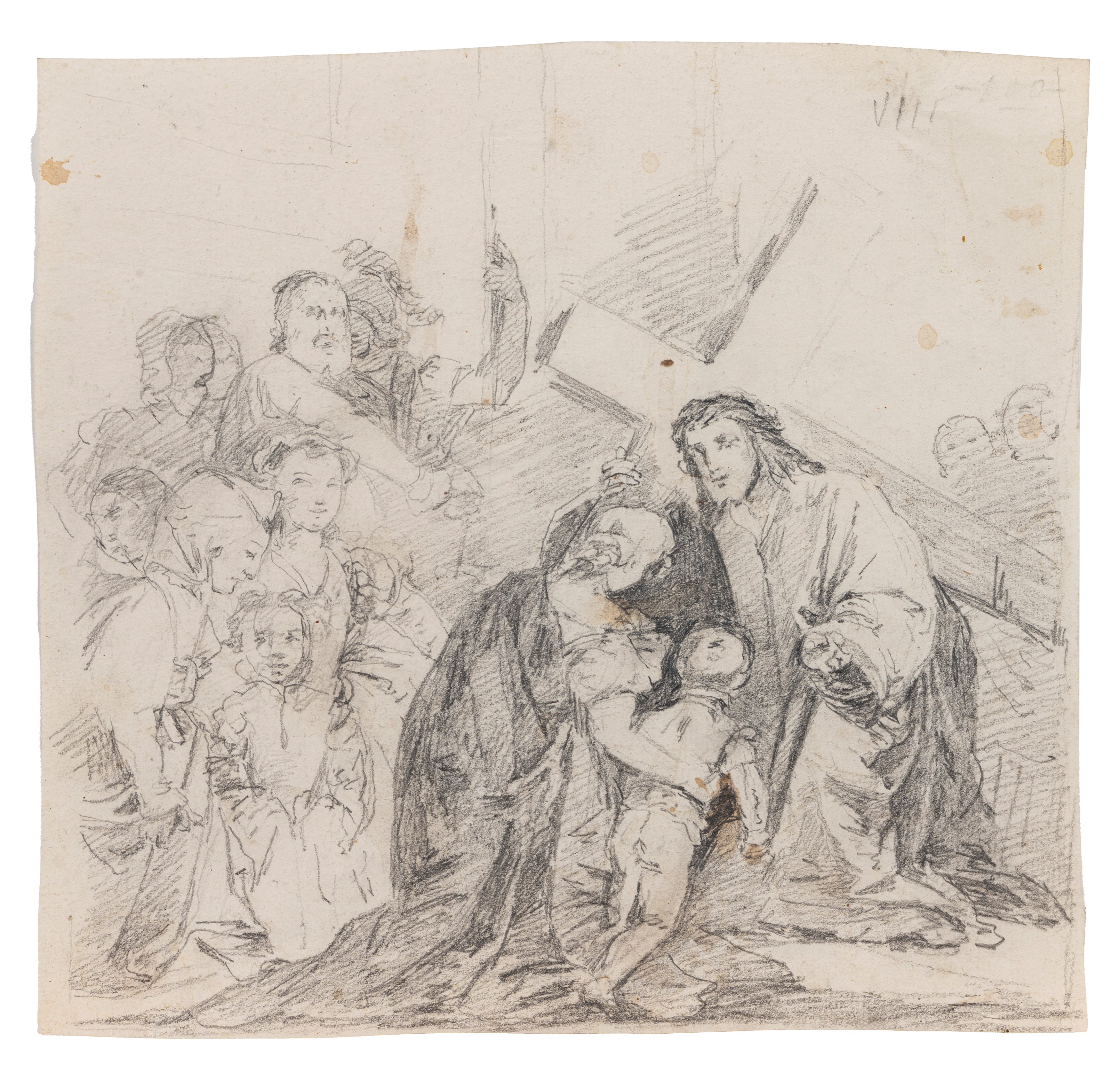 Da Giandomenico Tiepolo - Stazioni della Via Crucis, sei disegni a matita su carta