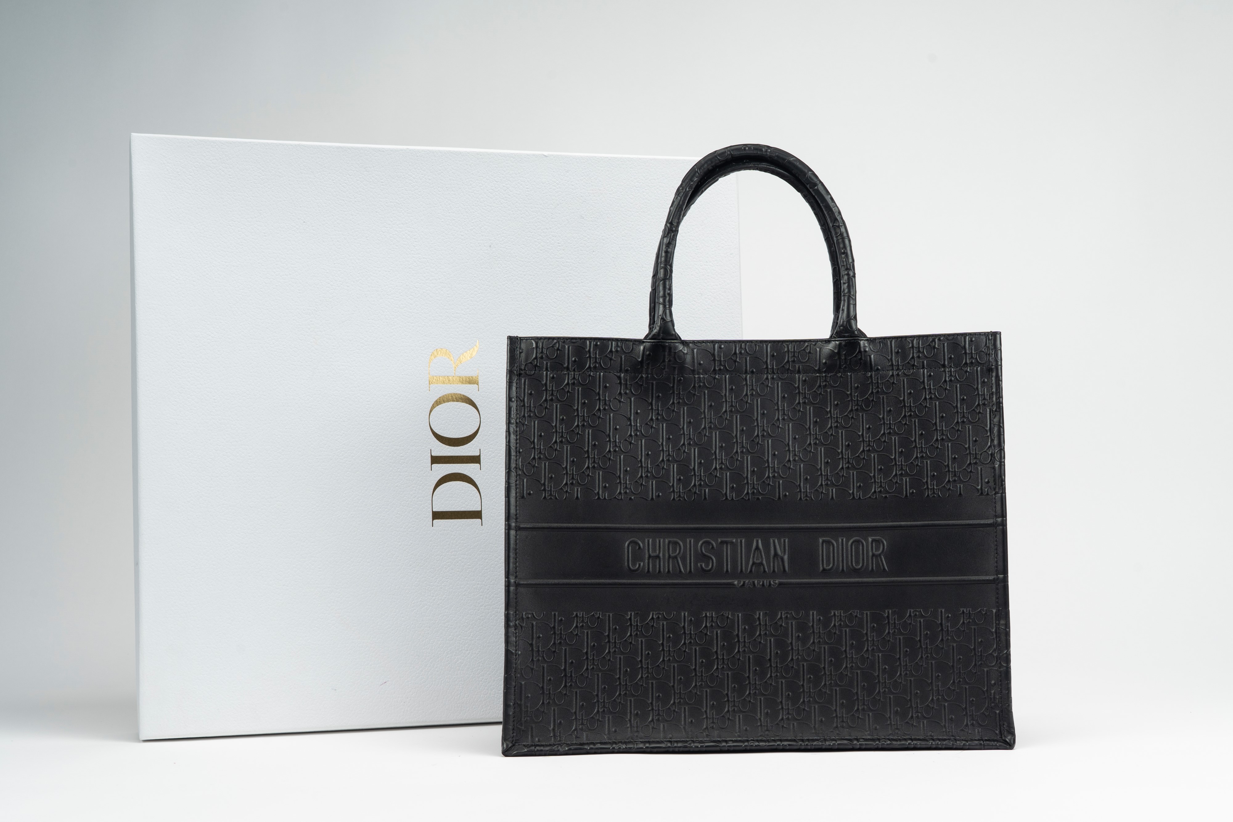 Christian Dior - Borsa Booktote in pelle nera