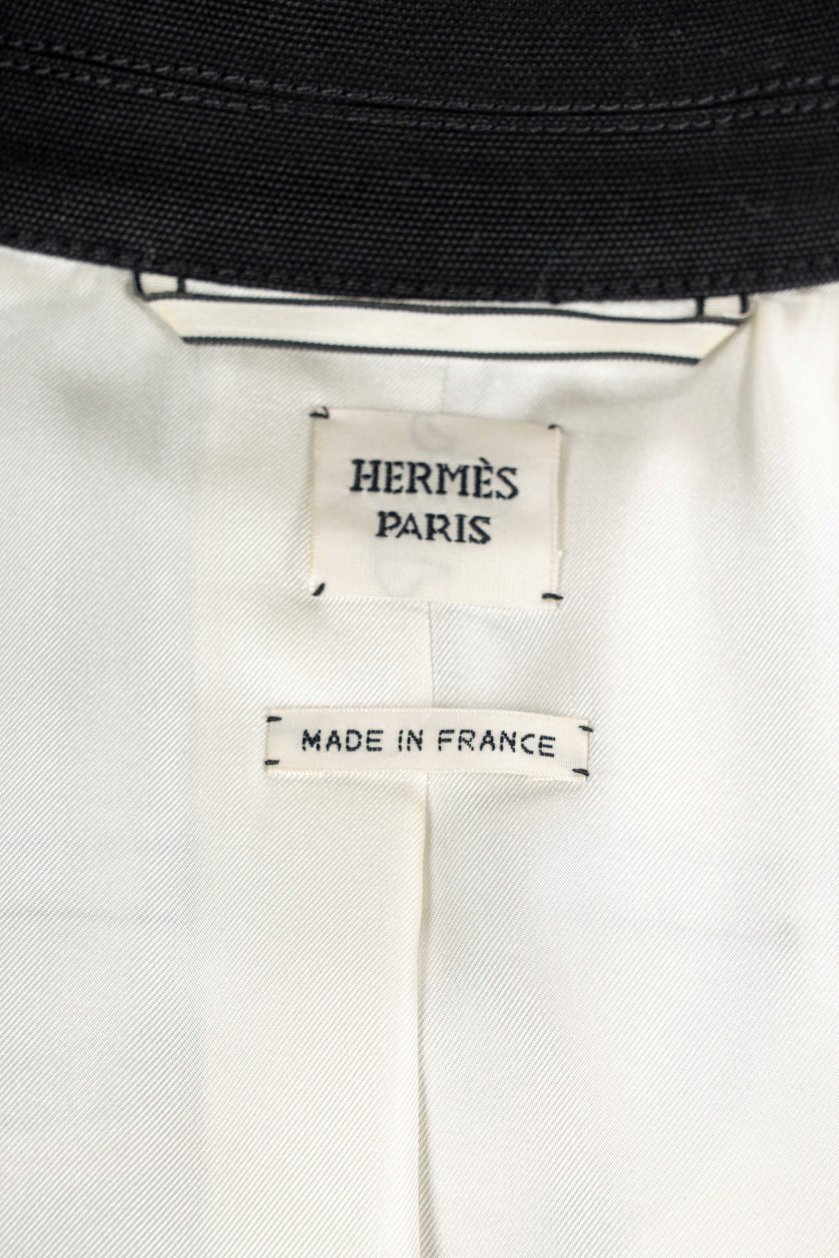 Hermès - Giacchino a manica lunga in cotone e seta stampata