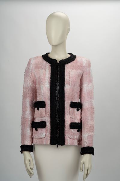 Giacca a manica lunga in cotone bouclé, Chanel