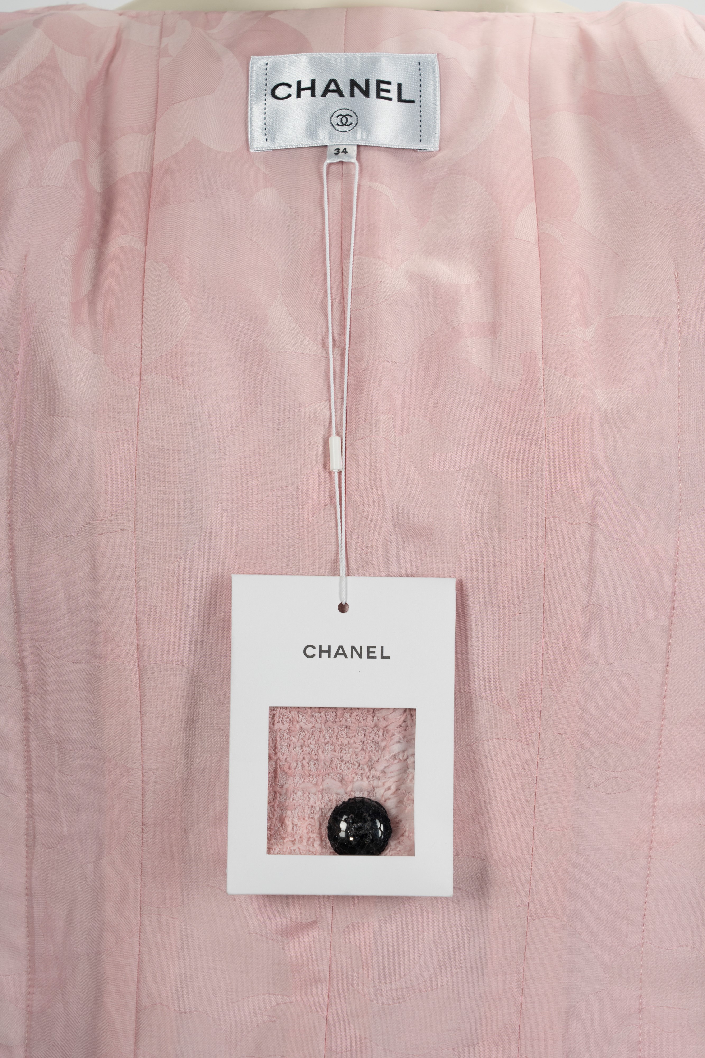 Giacca a manica lunga in cotone bouclé, Chanel
