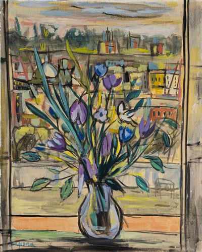 Vaso di fiori, olio su tela, 1938