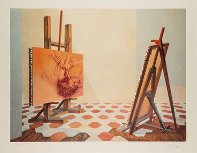 Vis à Vis, litografia a colori