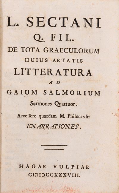 De tota Graeculorum huius aetatis litteratura ad Gaium Salmorium sermones quattuor