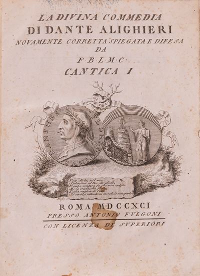 La Divina Commedia corretta e commentata da Baldassarre Lombardi (1791)