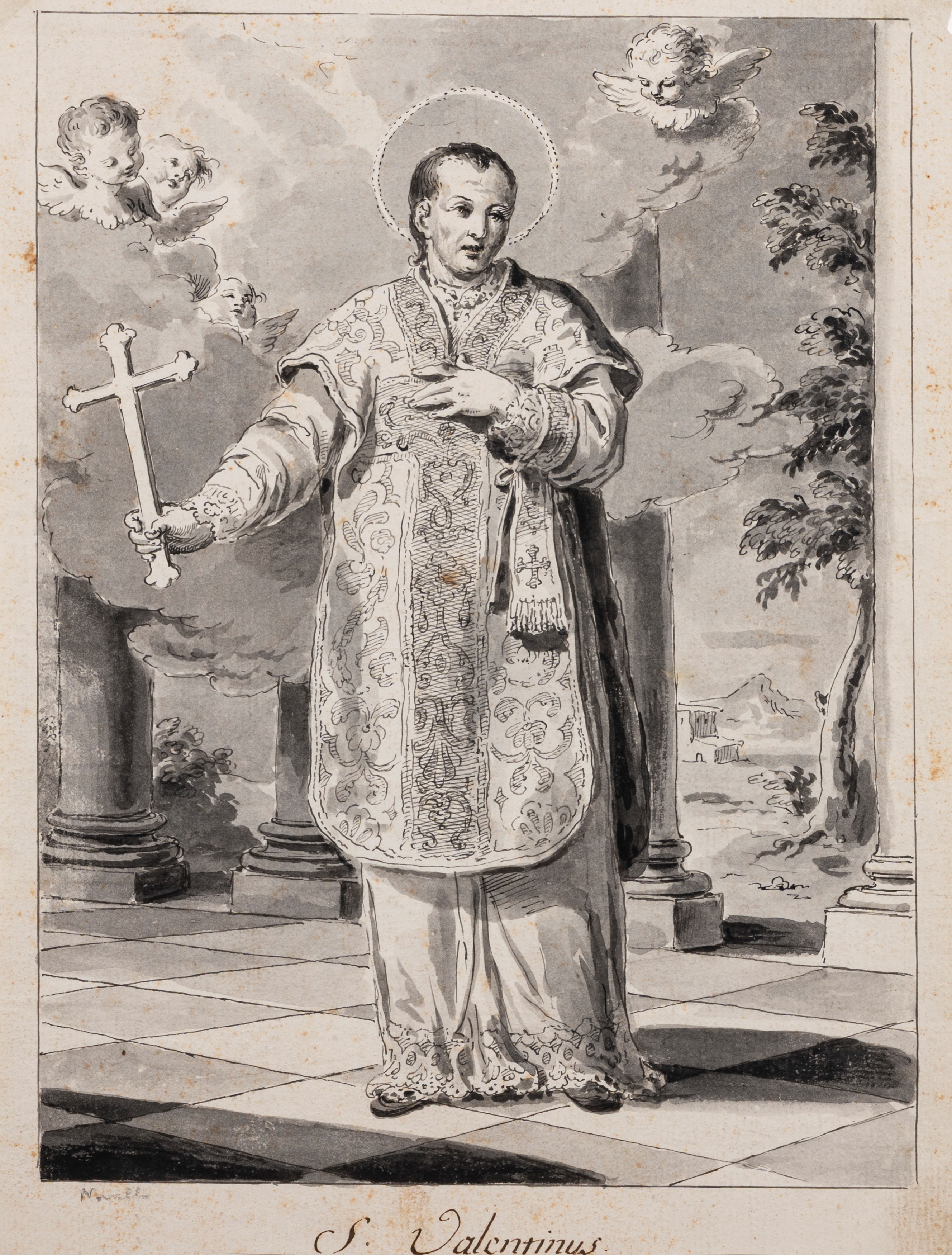 Attribuito a Pietro Antonio Novelli (venezia, 1729 - 1804) - Autore non identificato, San Valenti...