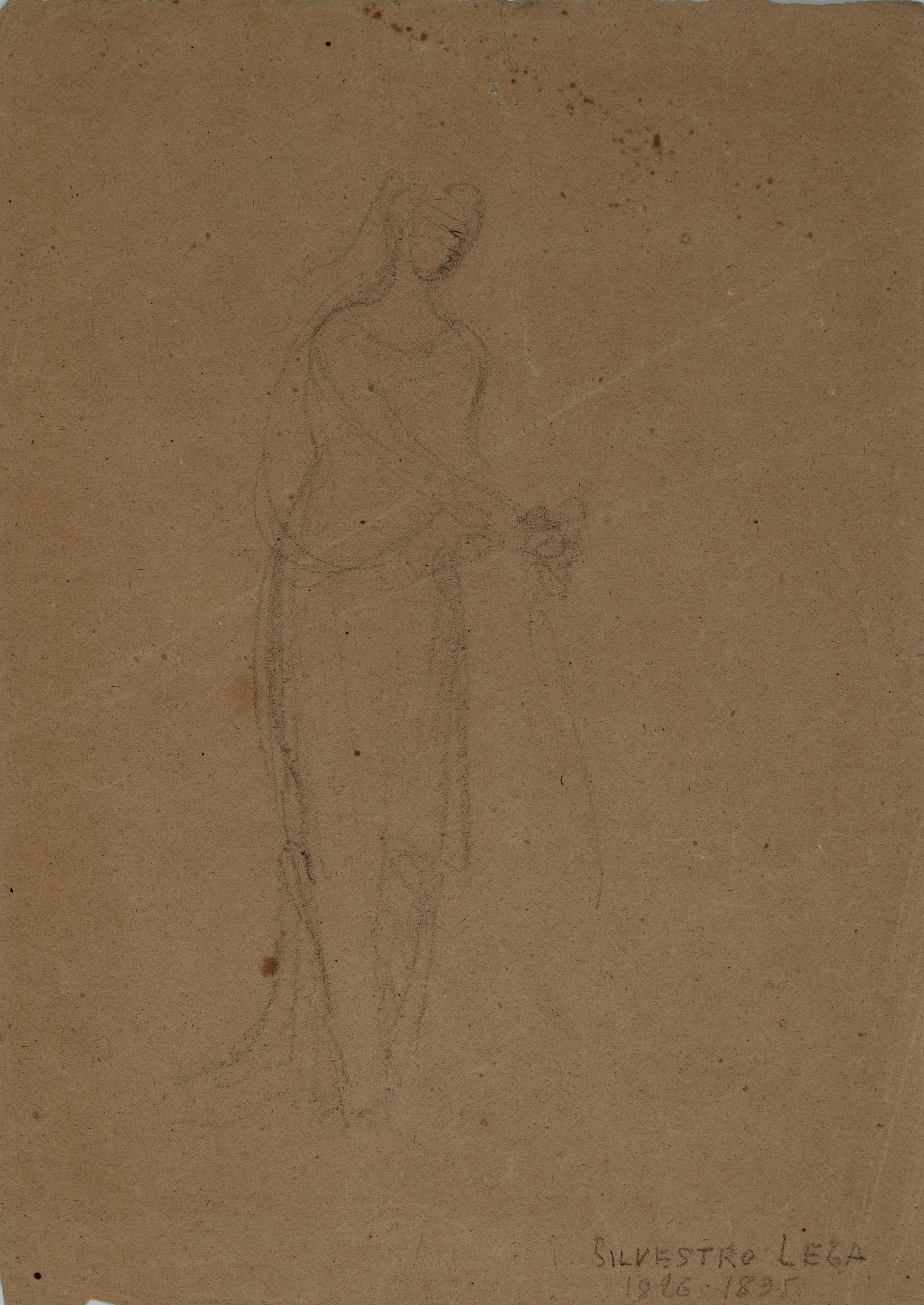 Attribuito a Silvestro Lega (modigliana 1826-firenze 1895) - Silvestro Lega, Figura femminile e S...