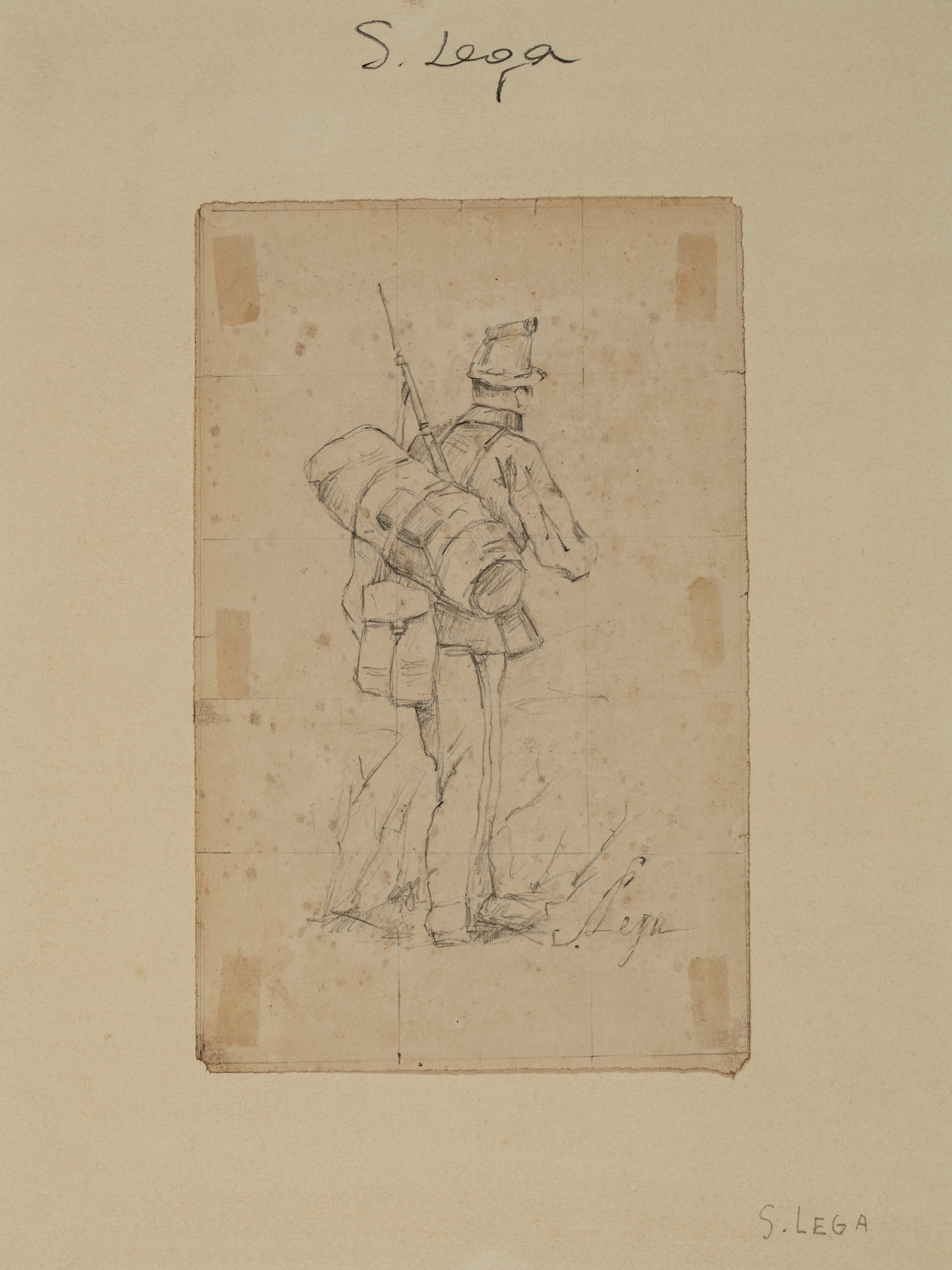 Attribuito a Silvestro Lega (modigliana 1826-firenze 1895) - Silvestro Lega, Figura femminile e S...