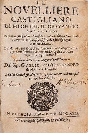 Il Novelliere Castigliano tradotto dal Sig. Guglielmo Alessandro Novilieri