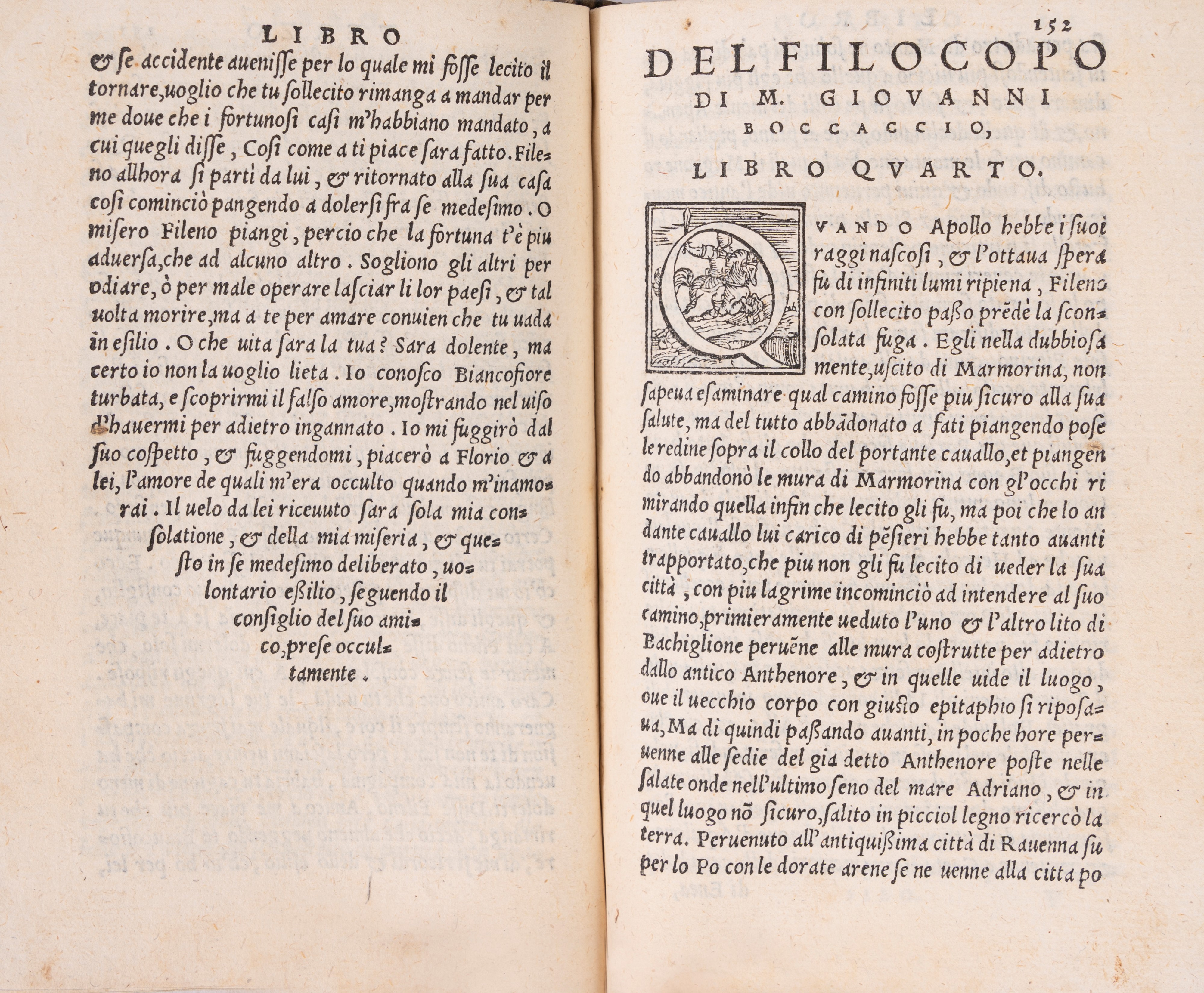Giovanni Boccaccio - Il Filocopo, Venezia, 1551