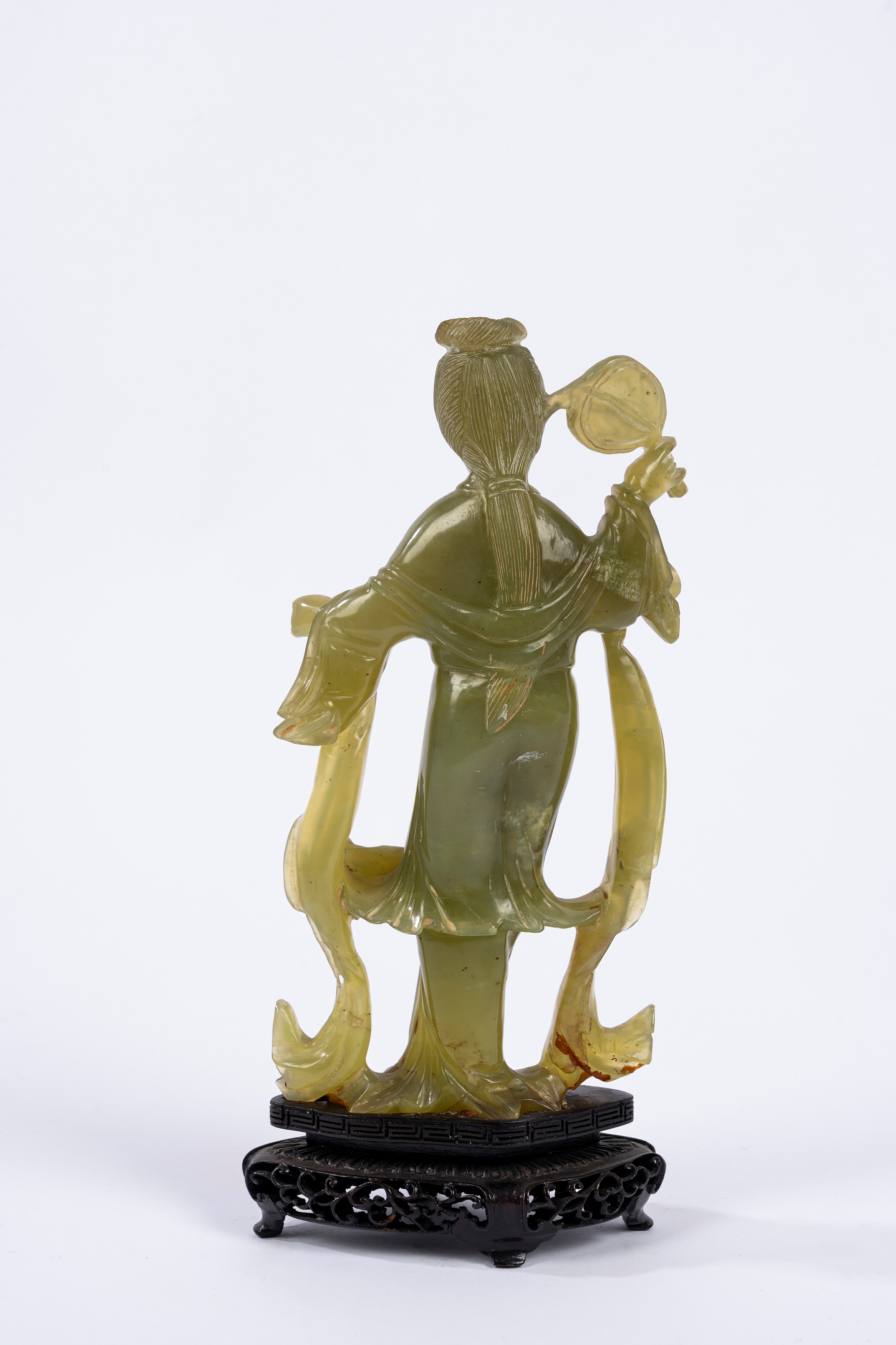 Sculture di Guanyn in pietra dura verde, Cina, secolo XX