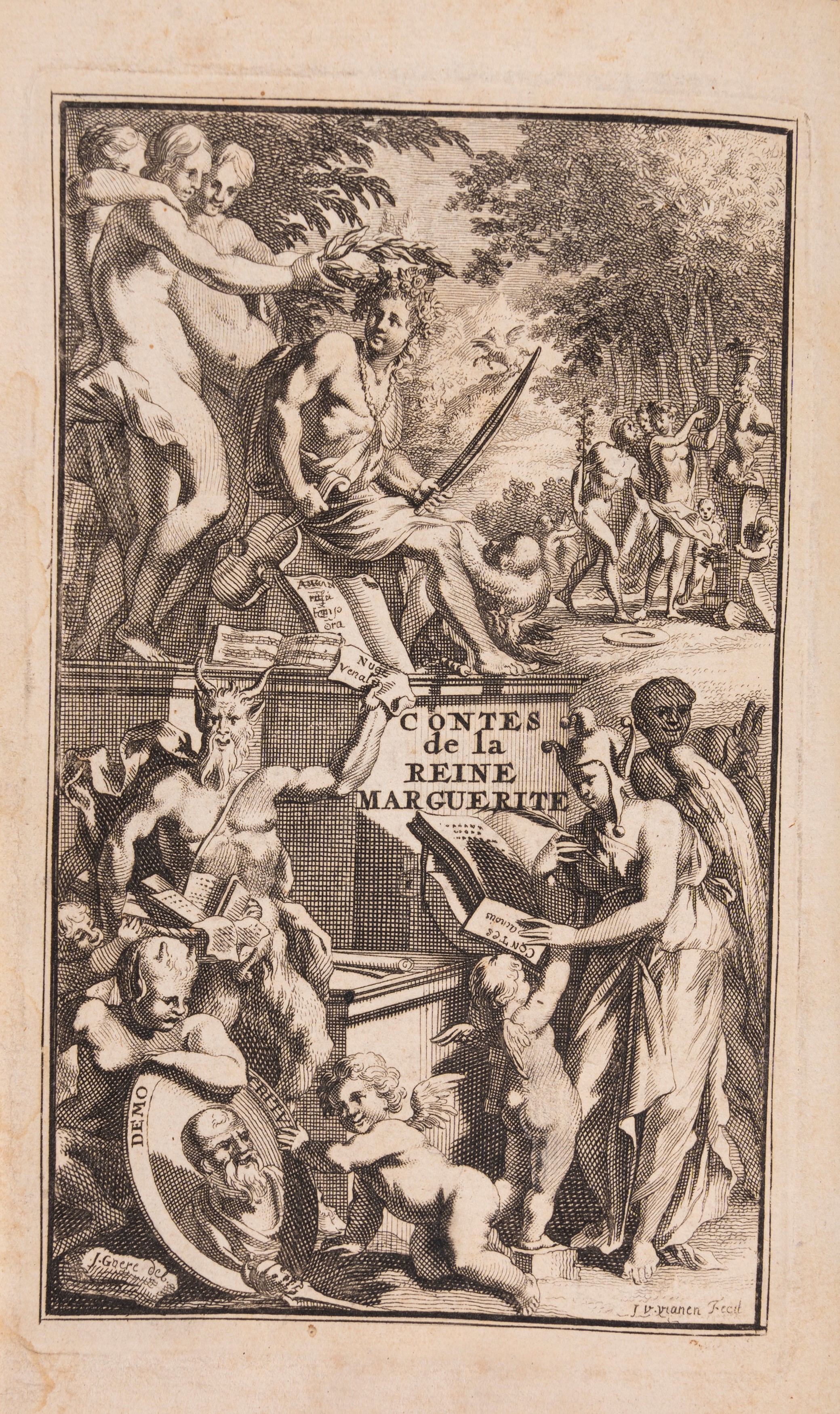 Marguerite de Valois, Contes et nouvelles, edizione del 1698 con incisioni di Romain de Hooghe
