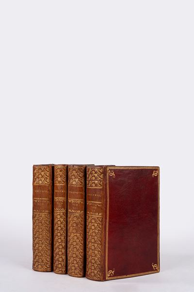 De l’esprit par M. Helvetius – Oeuvres complètes en quatre tomes