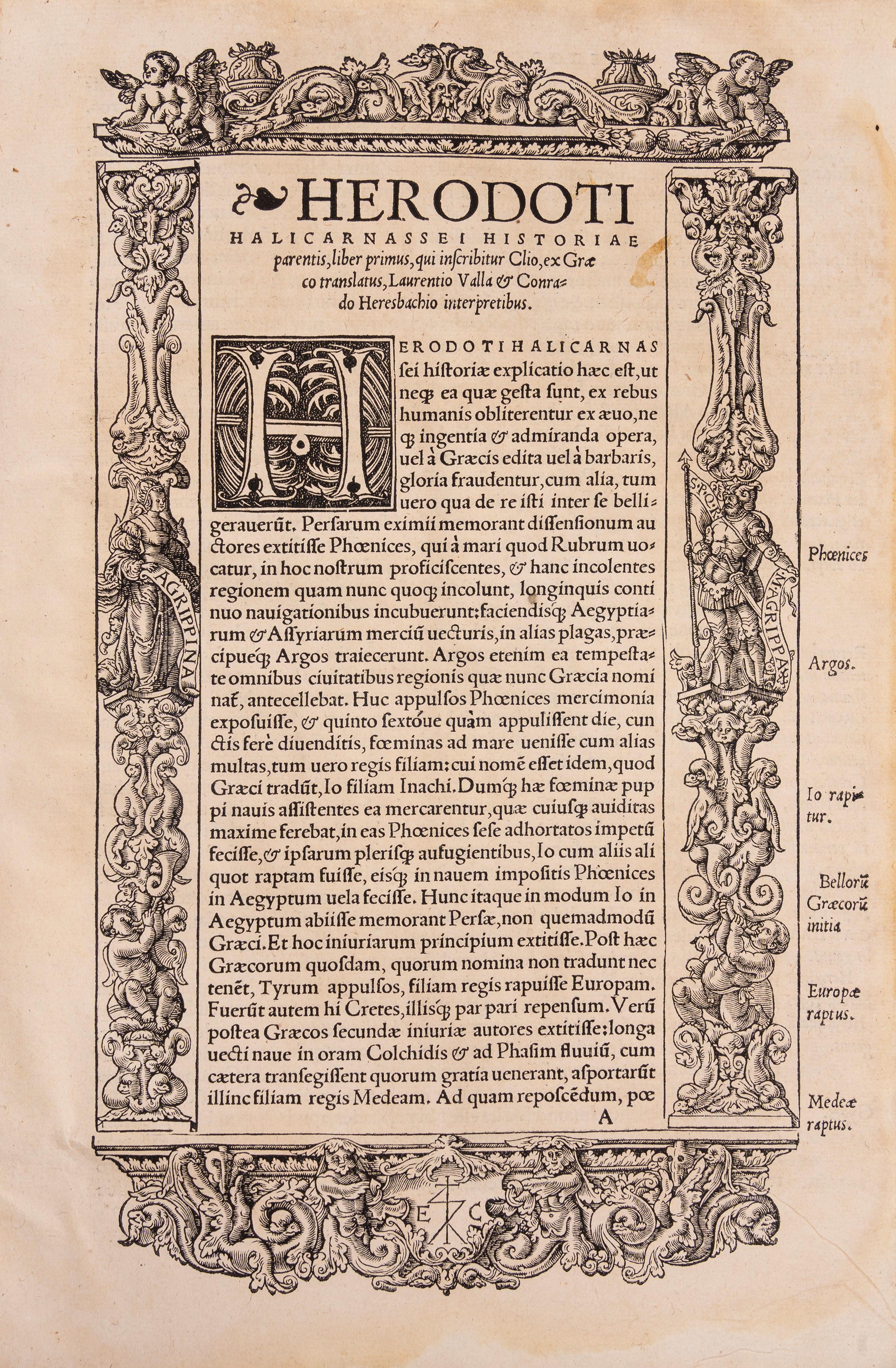 Erodoto di Alicarnasso - Herodoti Halicarnassei Historiographi Libri Novem