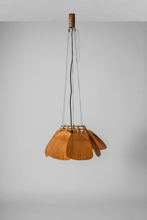 Lampada a sospensione modello 'Ju-Yon' dalla serie 'Uchiwa'