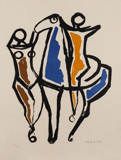 Ceramica 2, litografia a colori, es. H.C., 1955