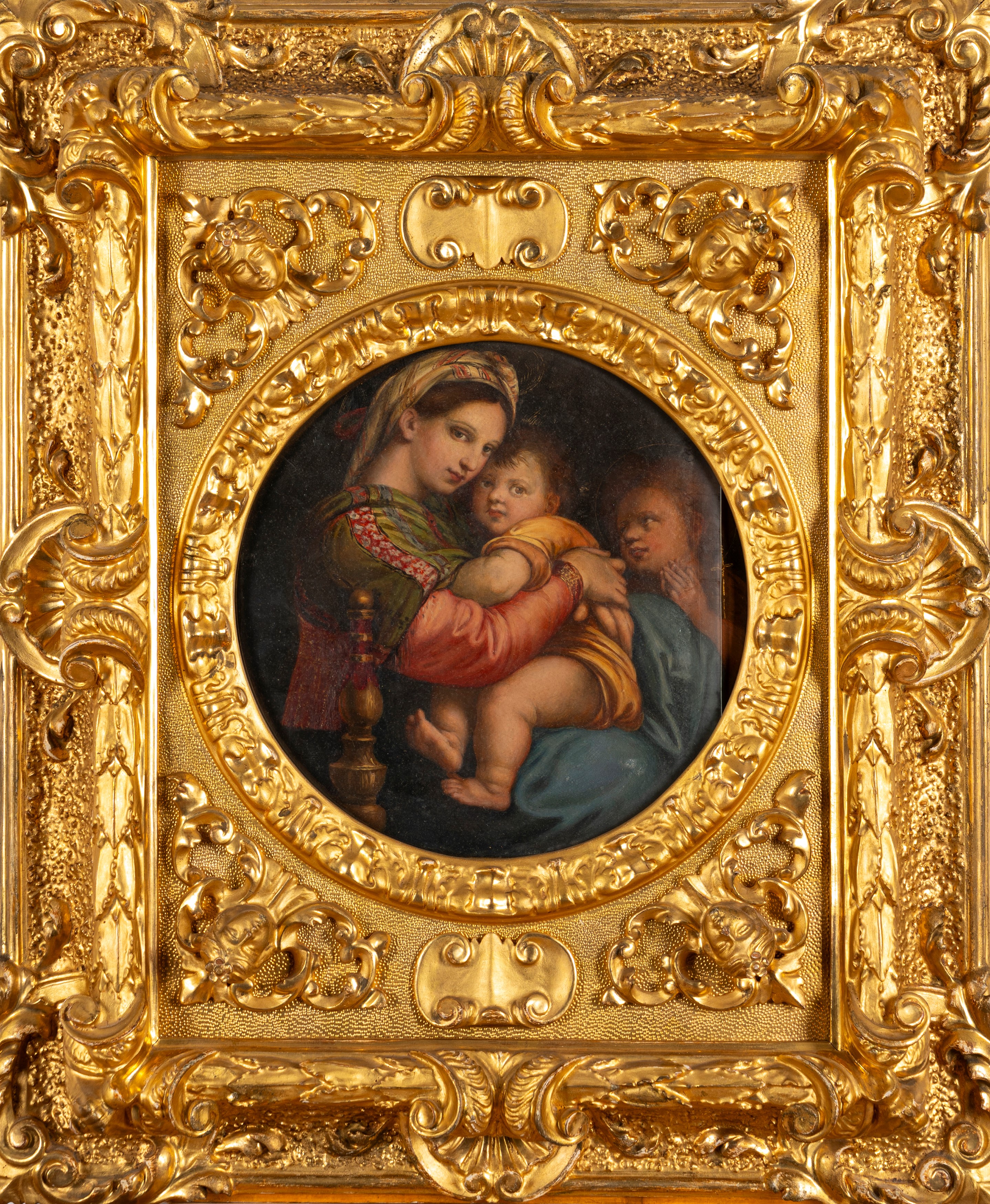 Da Raffaello - Raffaello, Madonna della seggiola, olio su tela
