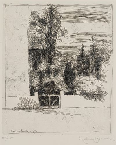 Paesaggio, acquaforte, es. 101/125, 1971