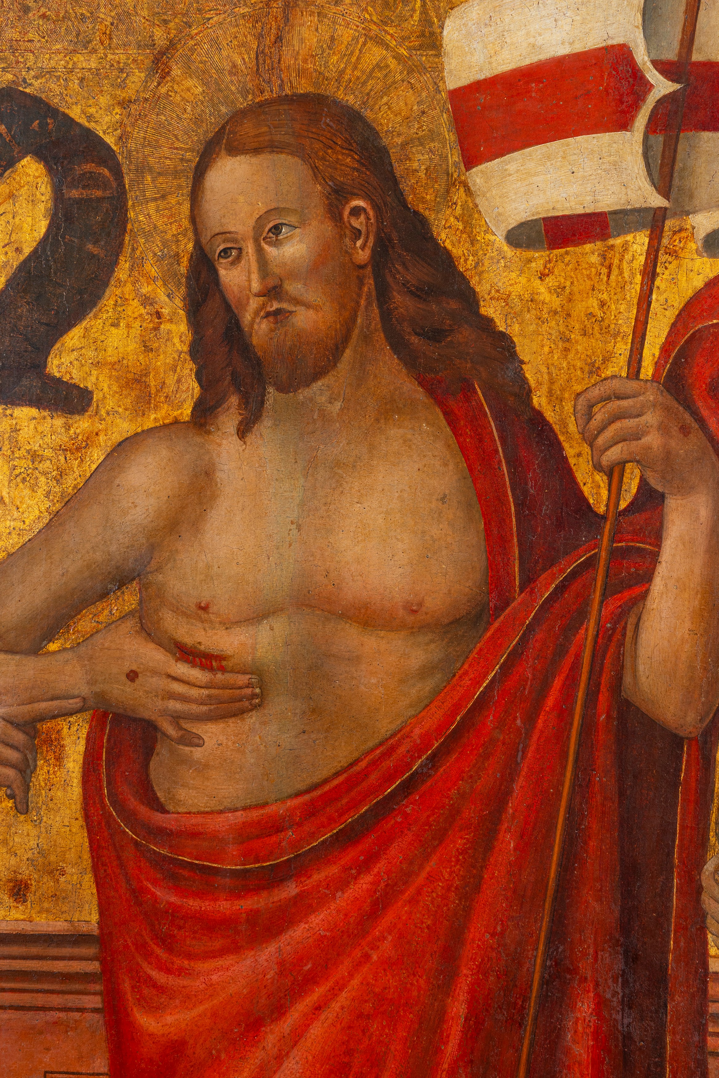 Francesco di Paolo da Montereale - Cristo Risorto tra San Tommaso e Santo Stefano