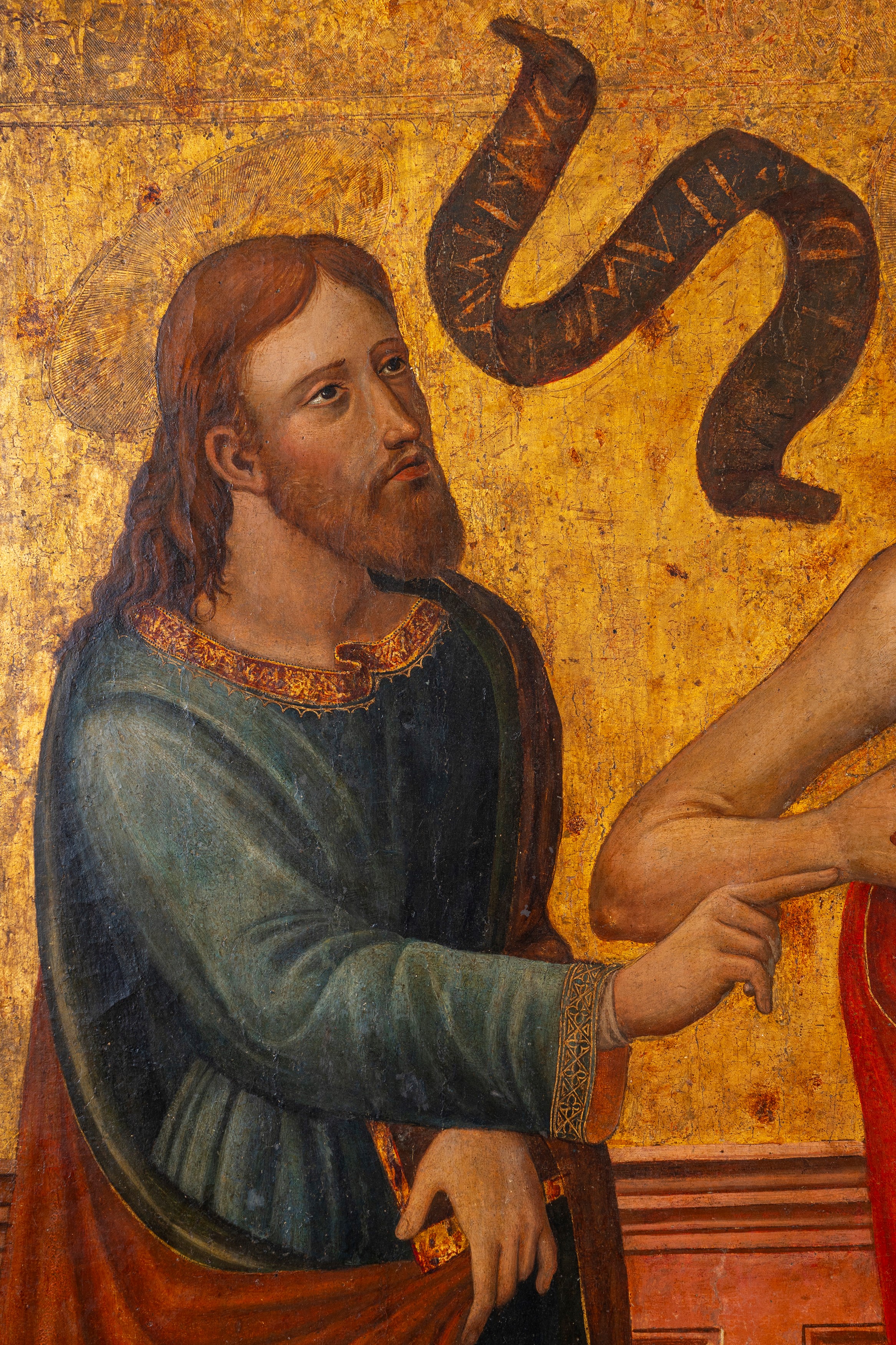 Francesco di Paolo da Montereale - Cristo Risorto tra San Tommaso e Santo Stefano