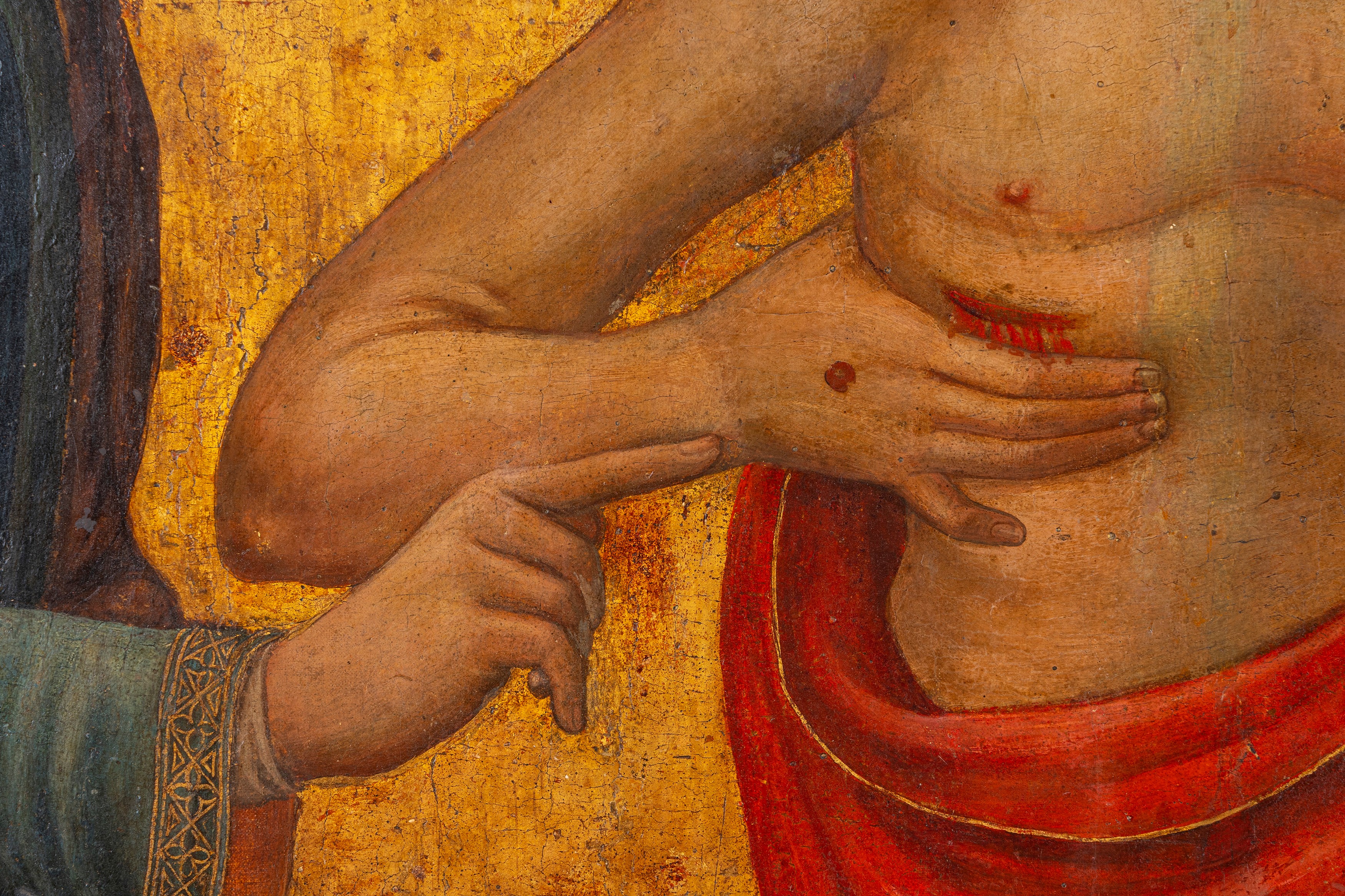 Francesco di Paolo da Montereale - Cristo Risorto tra San Tommaso e Santo Stefano