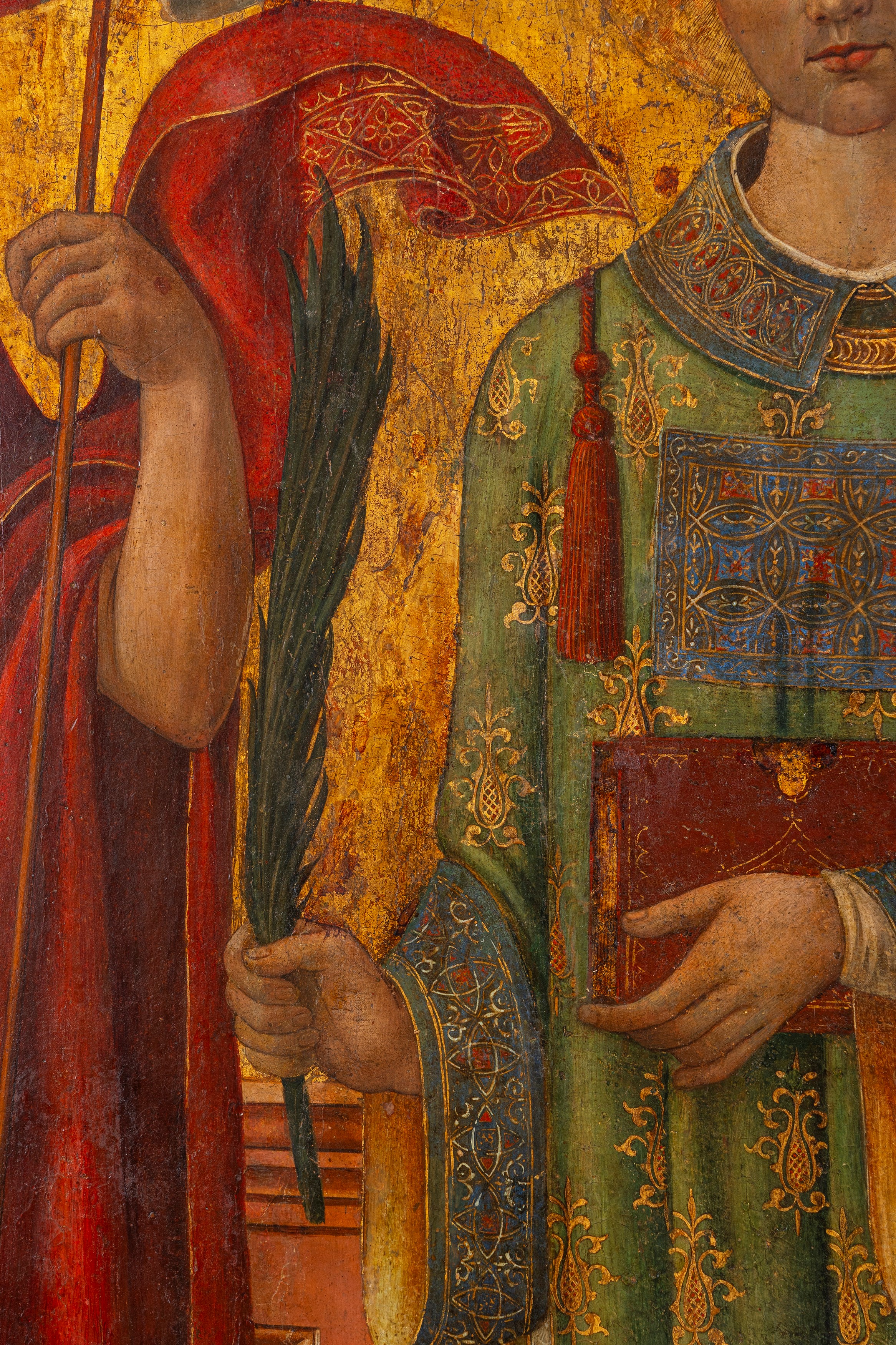 Francesco di Paolo da Montereale - Cristo Risorto tra San Tommaso e Santo Stefano