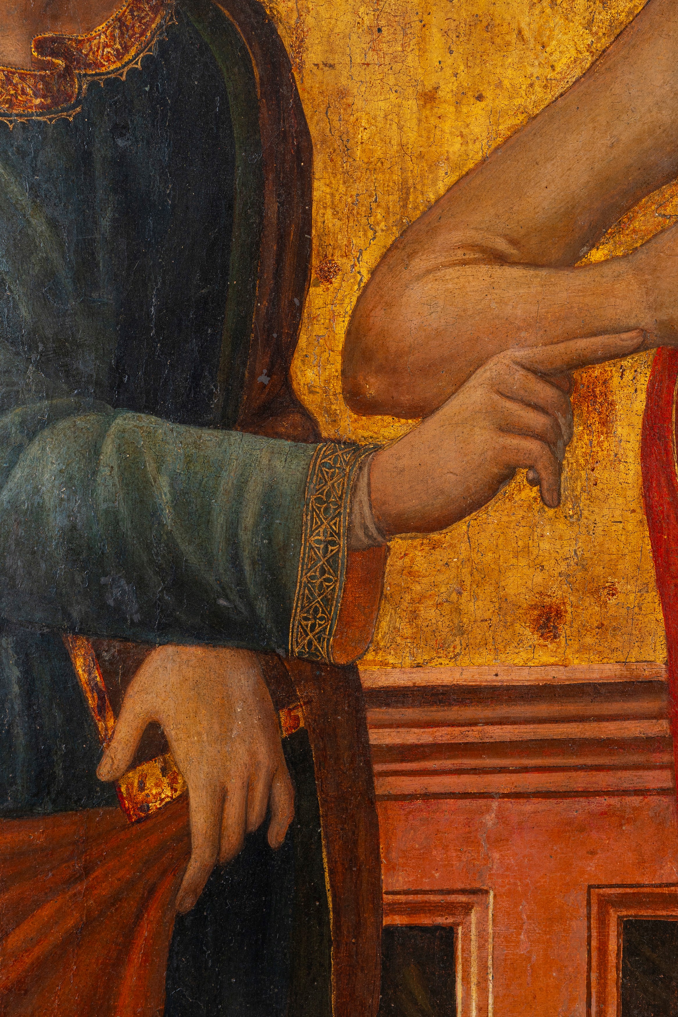 Francesco di Paolo da Montereale - Cristo Risorto tra San Tommaso e Santo Stefano