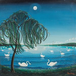 Plenilunio con cigni