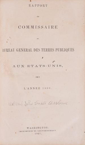 Rapport du Commissaire du Bureau General des Terres Publiques aux Etats- Unis pour l'annee 1866