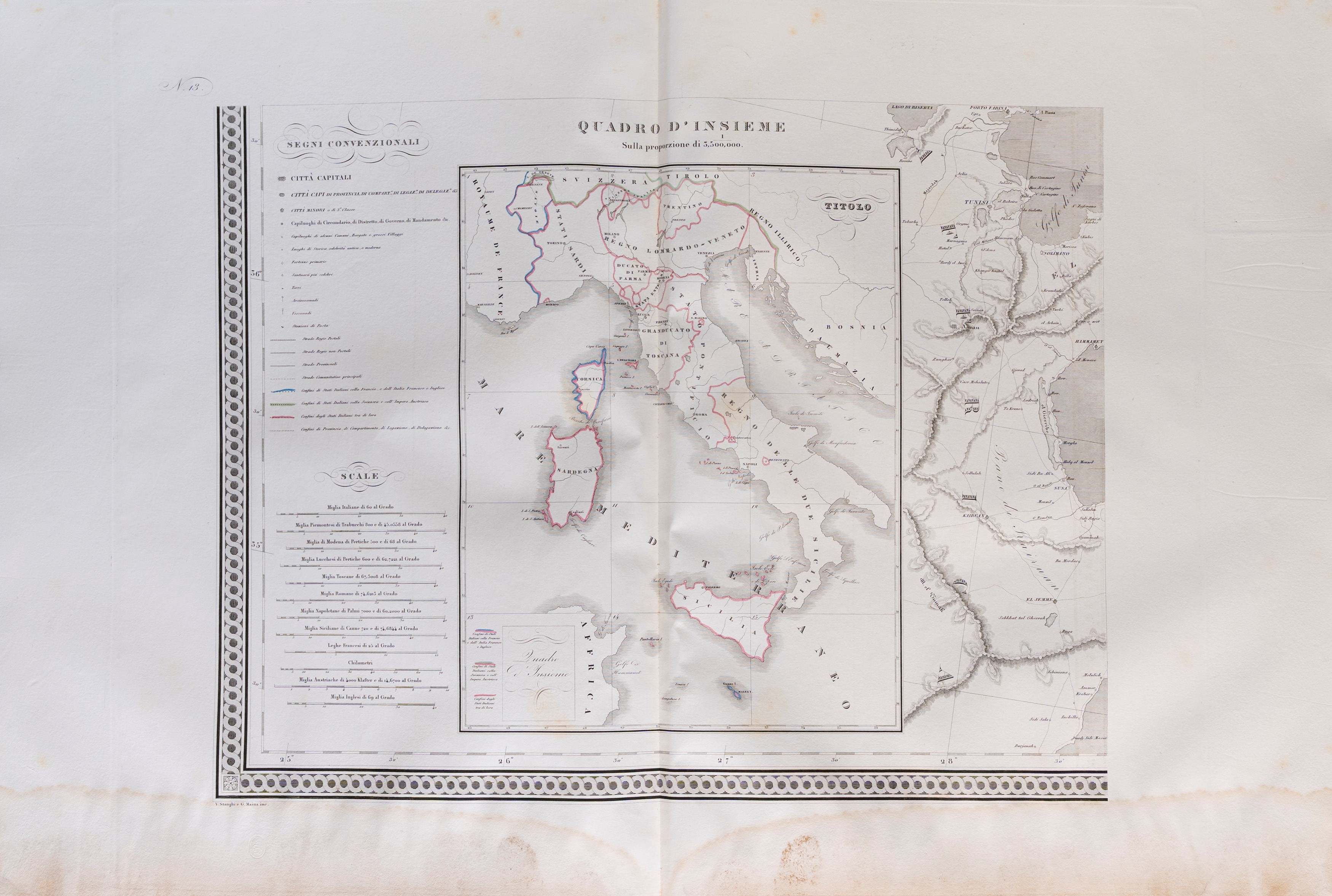 Attilio Zuccagni Orlandini - Atlante geografico degli stati italiani (1844)