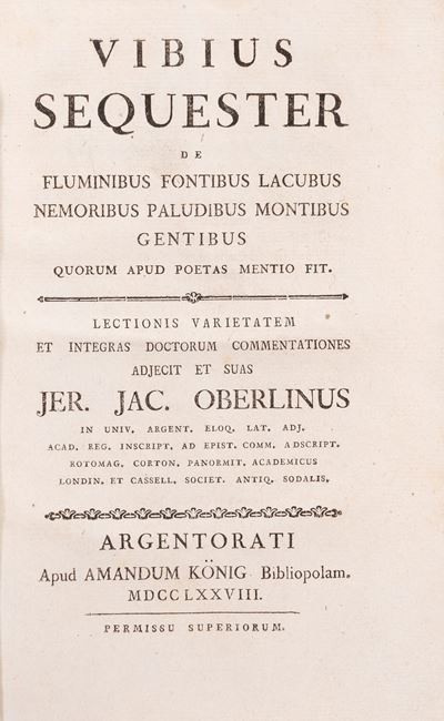 De fluminibus fontibus lacubus nemoribus paludibus montibus gentibus, 1778