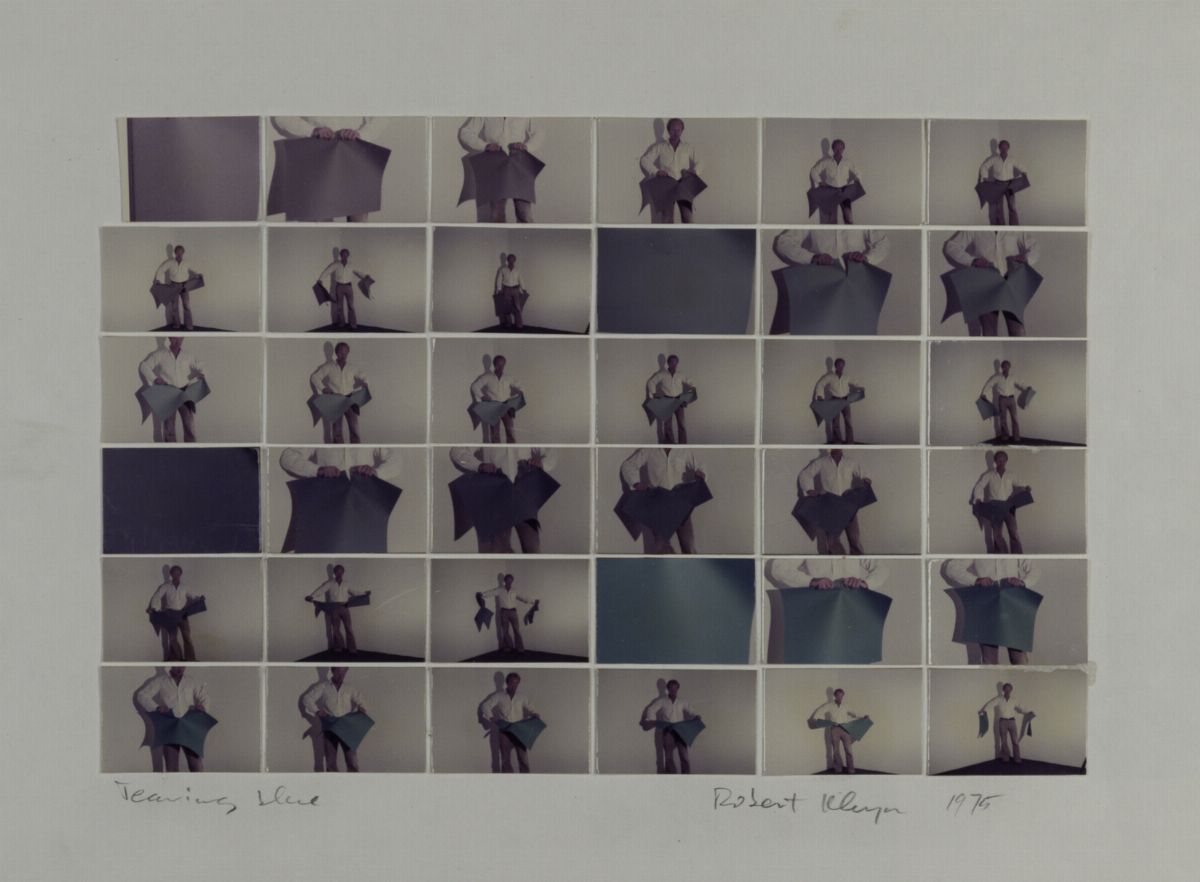 Robert Kleyn - Tearing blue, 1987, 36 ritagli di c-print