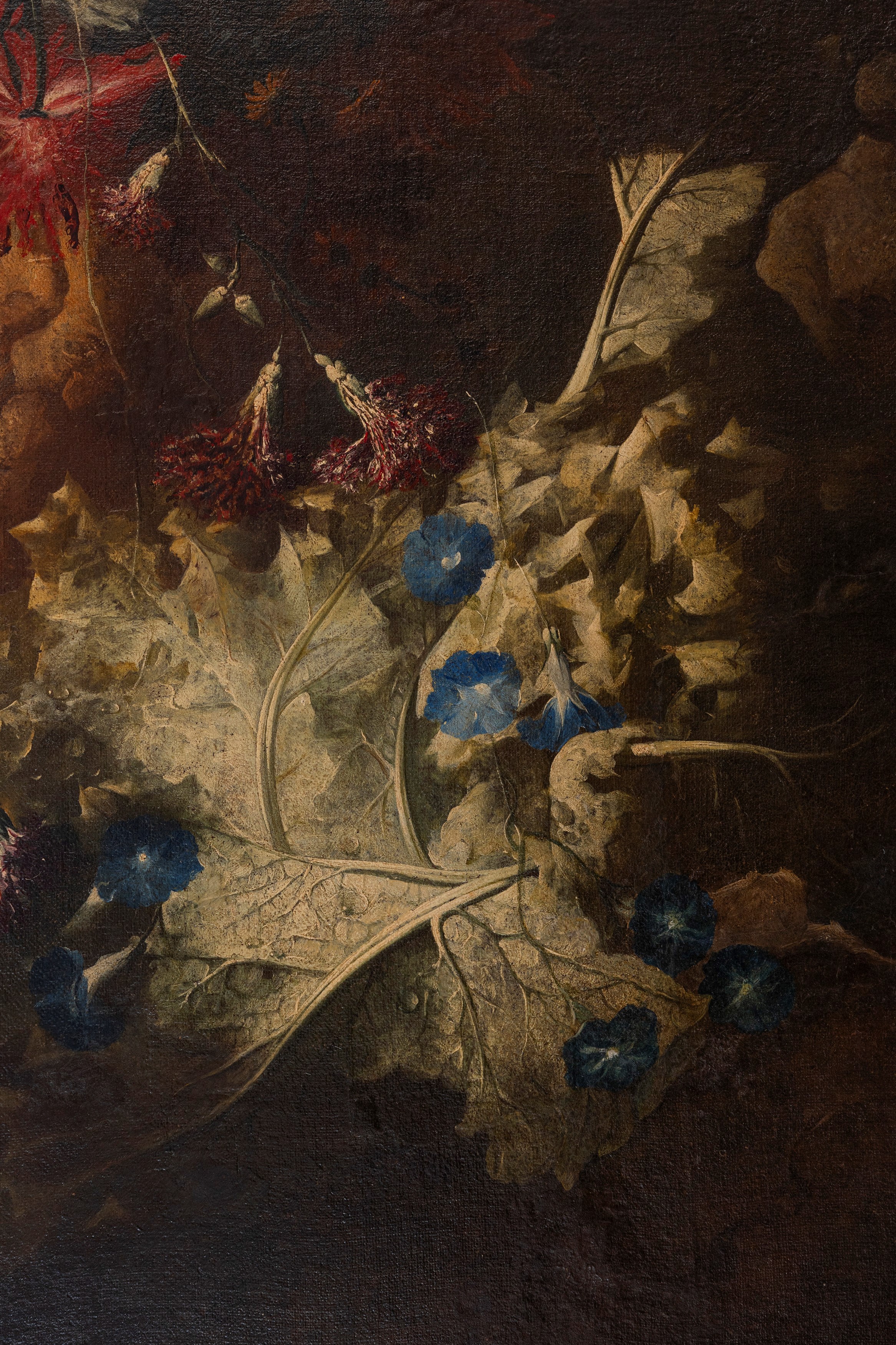 Andrea Belvedere - Trionfo di fiori en plein air, olio su tela