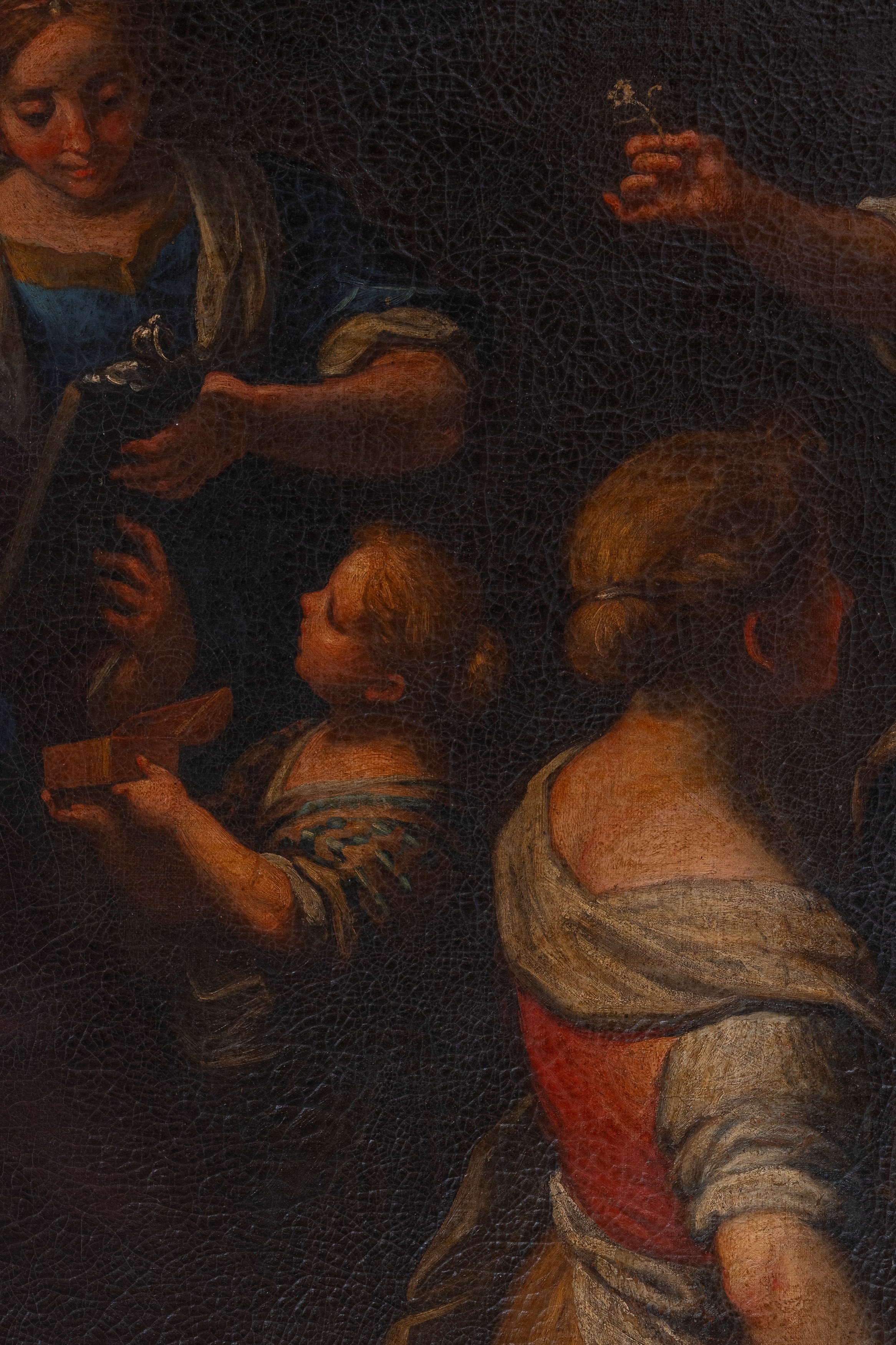 Raffaele Badaracco - Ulisse riconosce Achille tra le figlie di Licomede, olio su tela