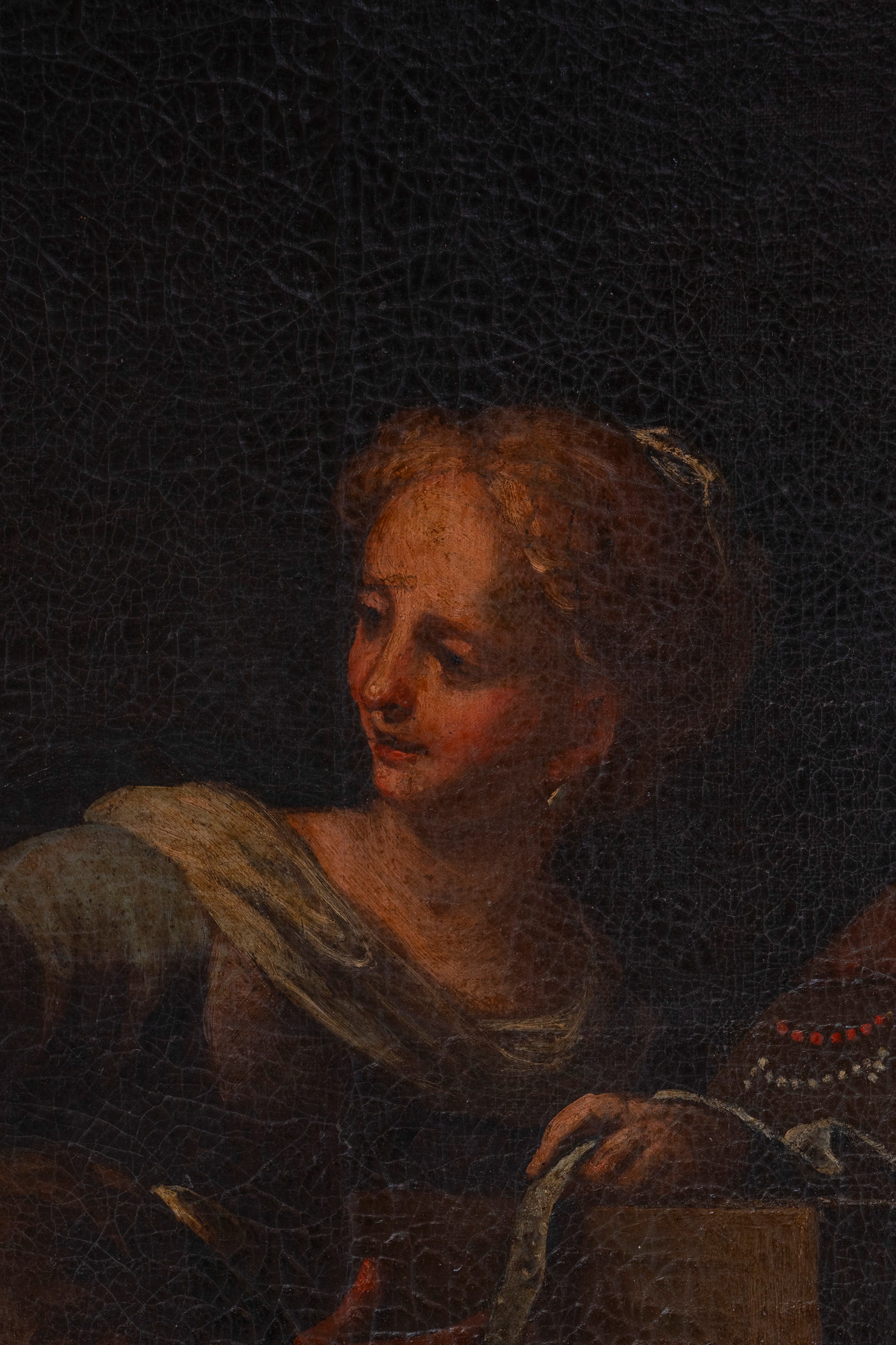 Raffaele Badaracco - Ulisse riconosce Achille tra le figlie di Licomede, olio su tela