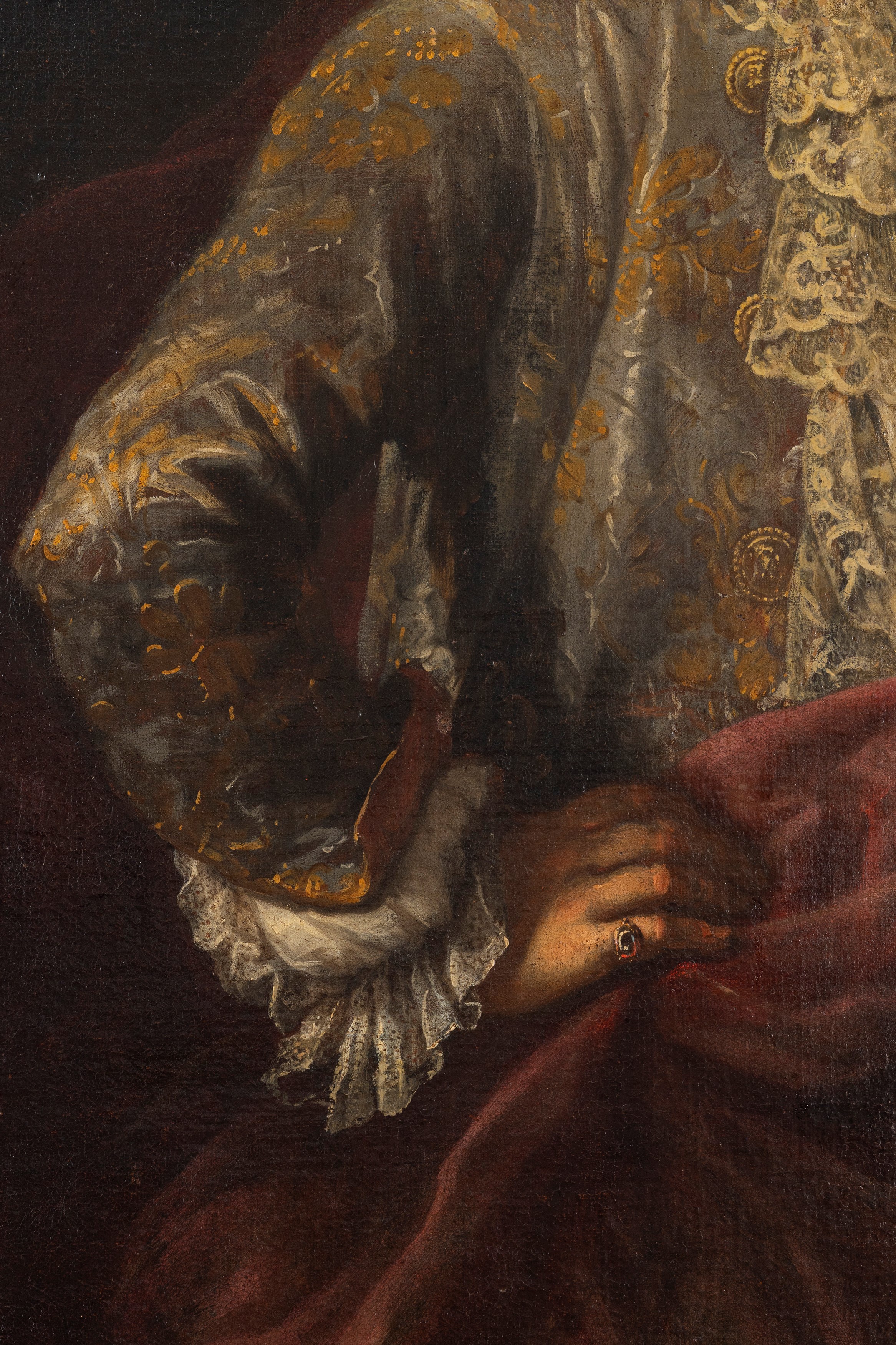 Ritratto di gentiluomo a figura intera con il figlio