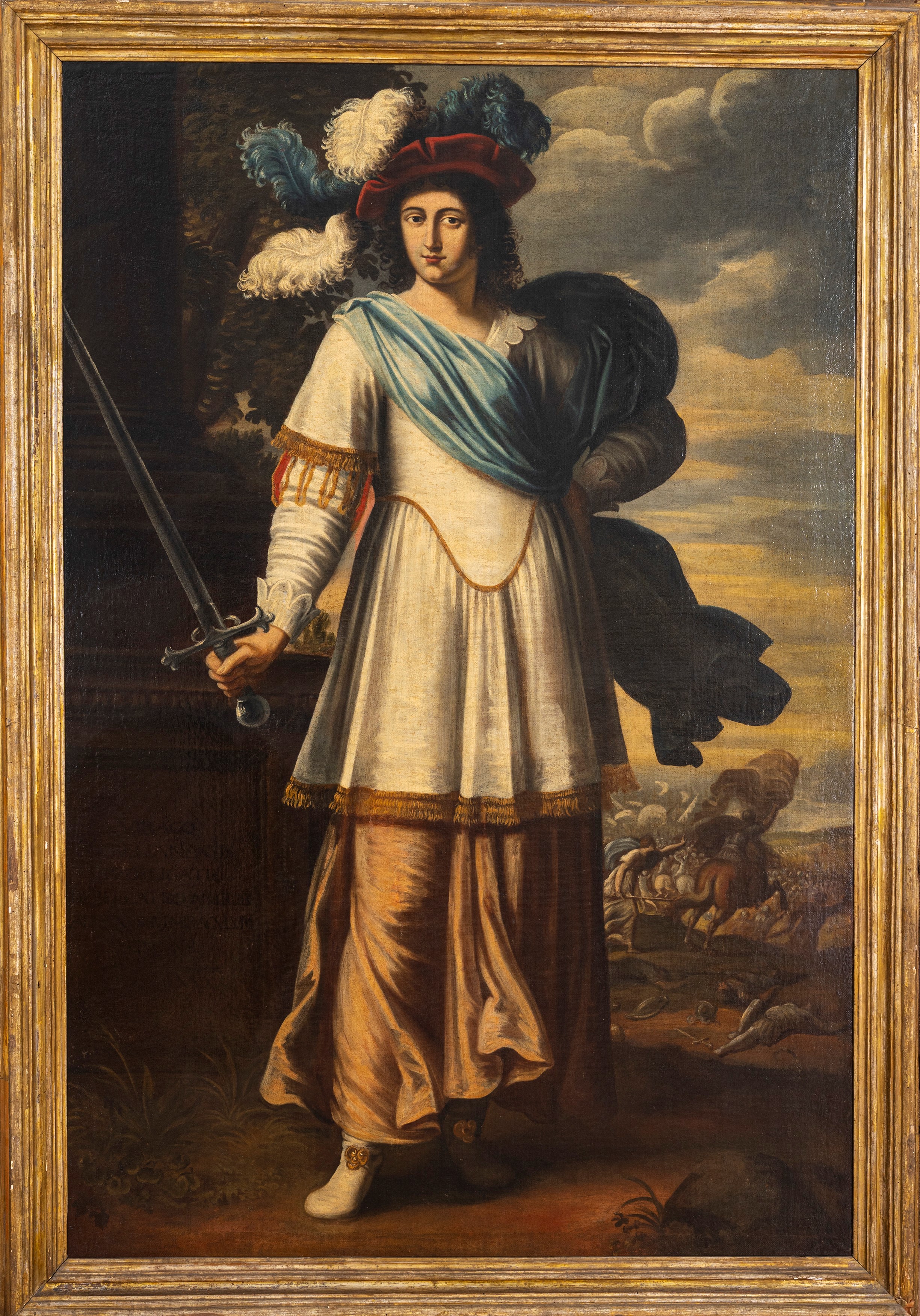 Ritratto di gentildonna a figura intera, in veste di guerriera