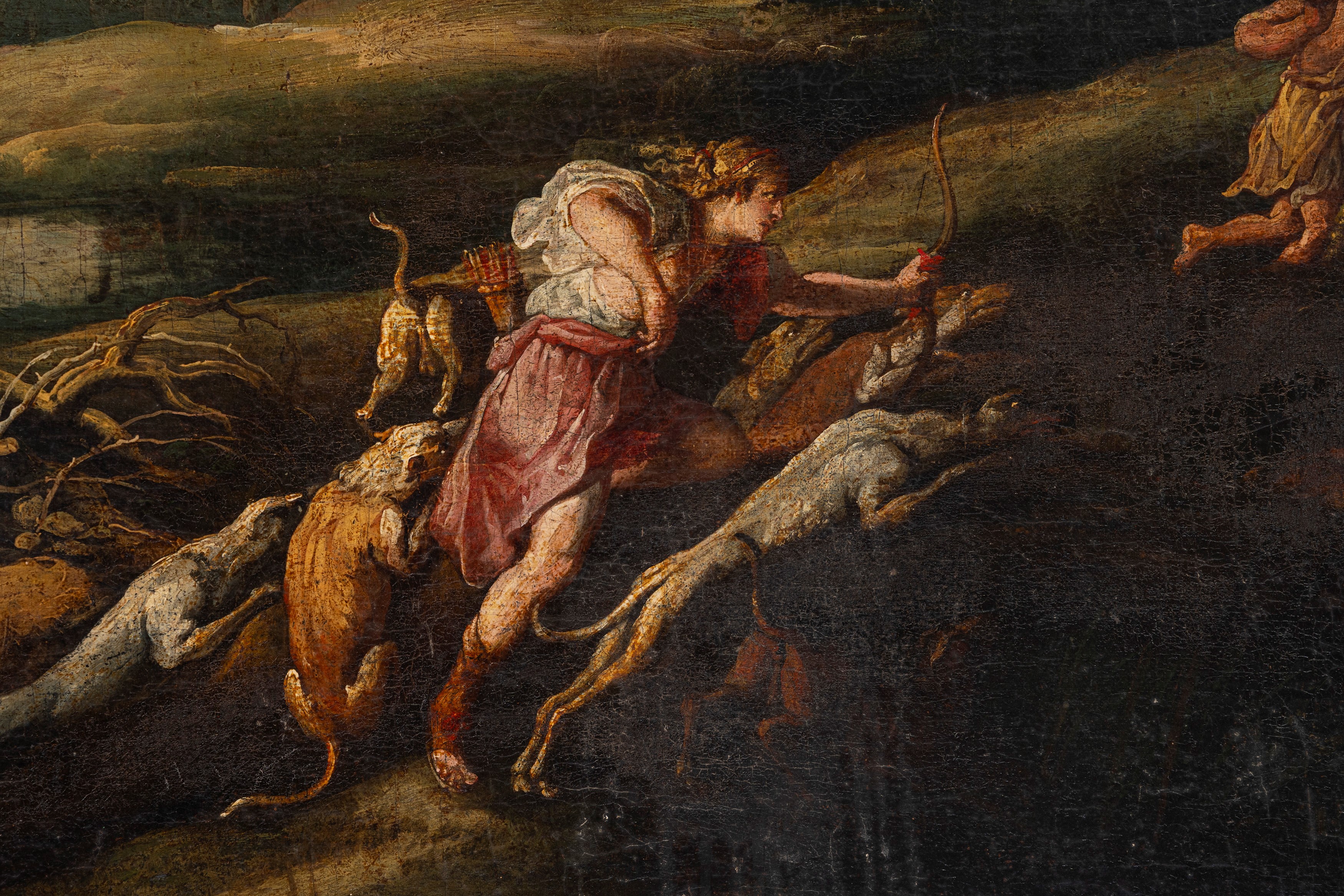 Da Rubens, Secolo XVIII - Caccia al cinghiale di Calidone, olio su tela