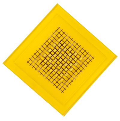 Struttura modulare in plexiglass, PVC e grigliato in ferro