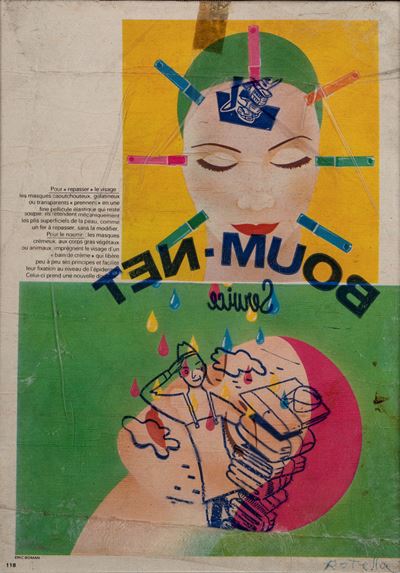 Boum-net, collage su tela del 1974