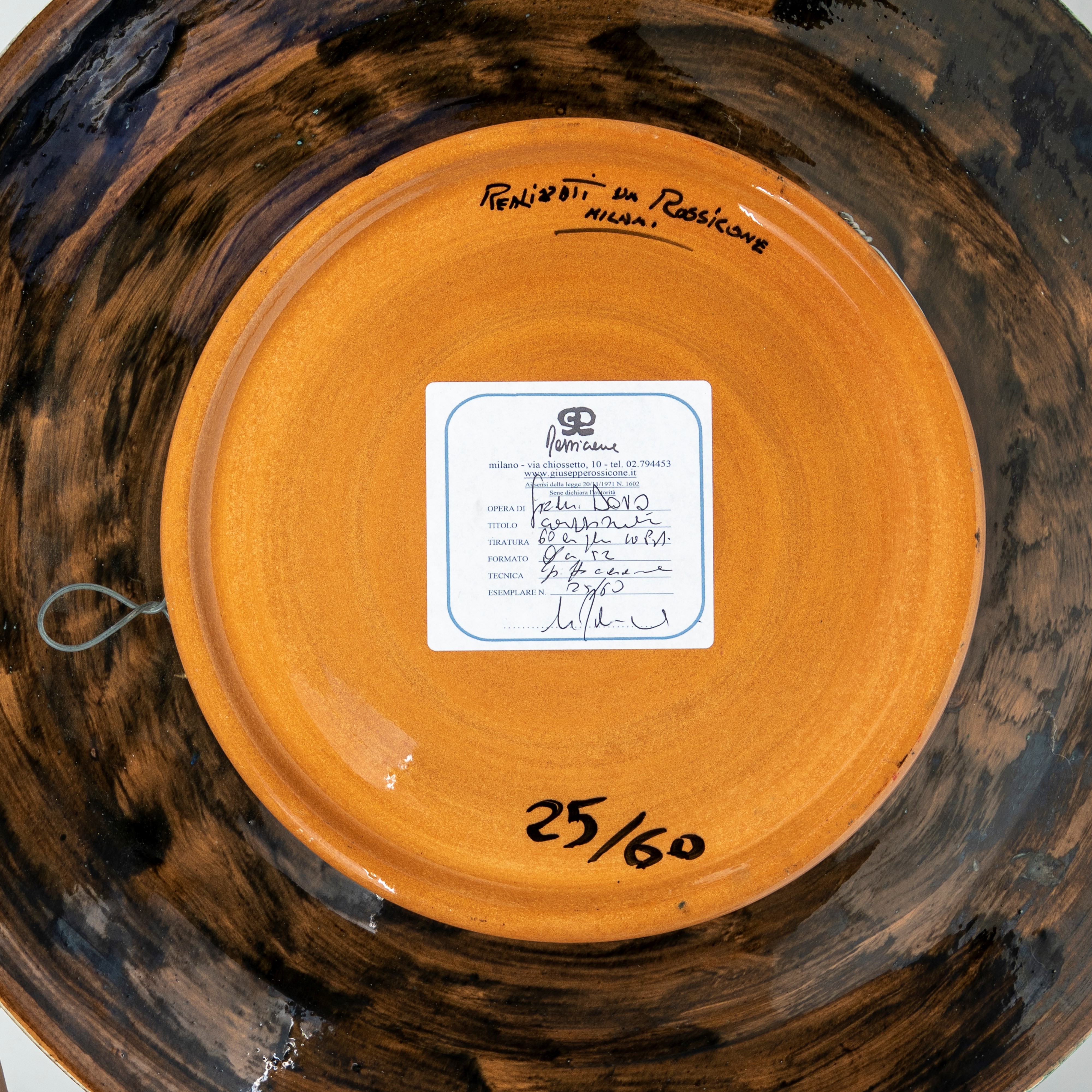 Gianni Dova - Ceramica, es. 25/60