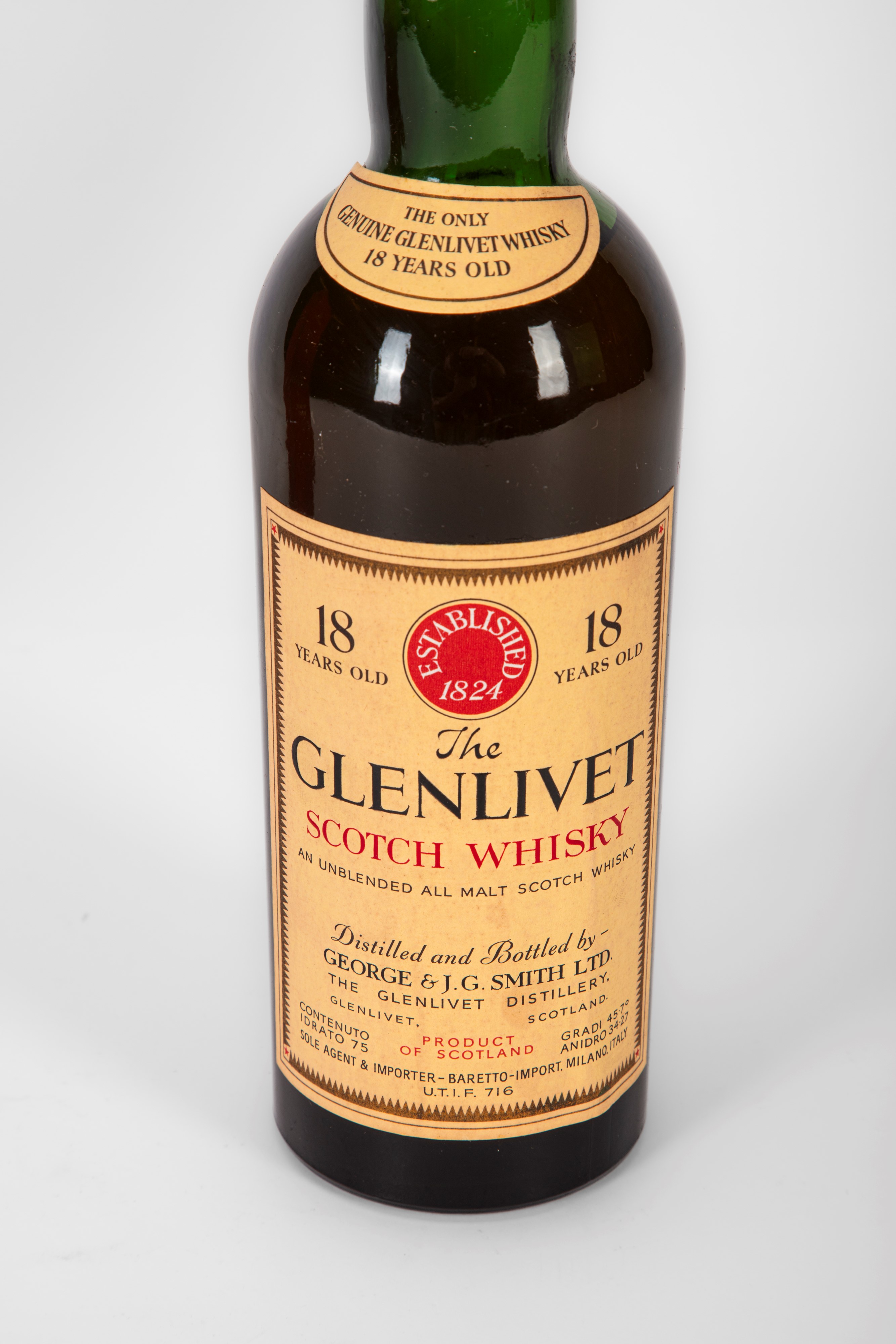 Scozia - Glenlivet, Scotch Whisky 1951 18 Years Old, 45.7% in confezione originale