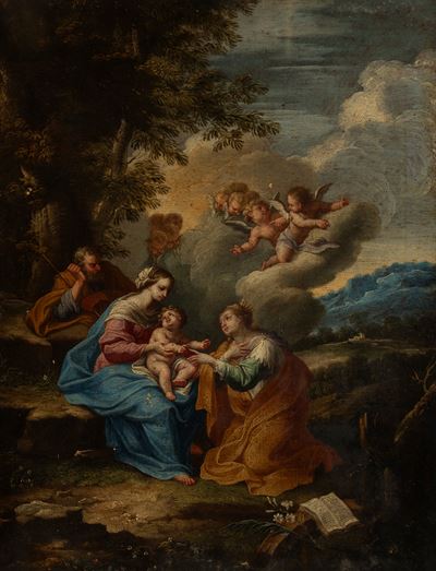 Matrimonio mistico di Santa Caterina d'Alessandria, olio su tela